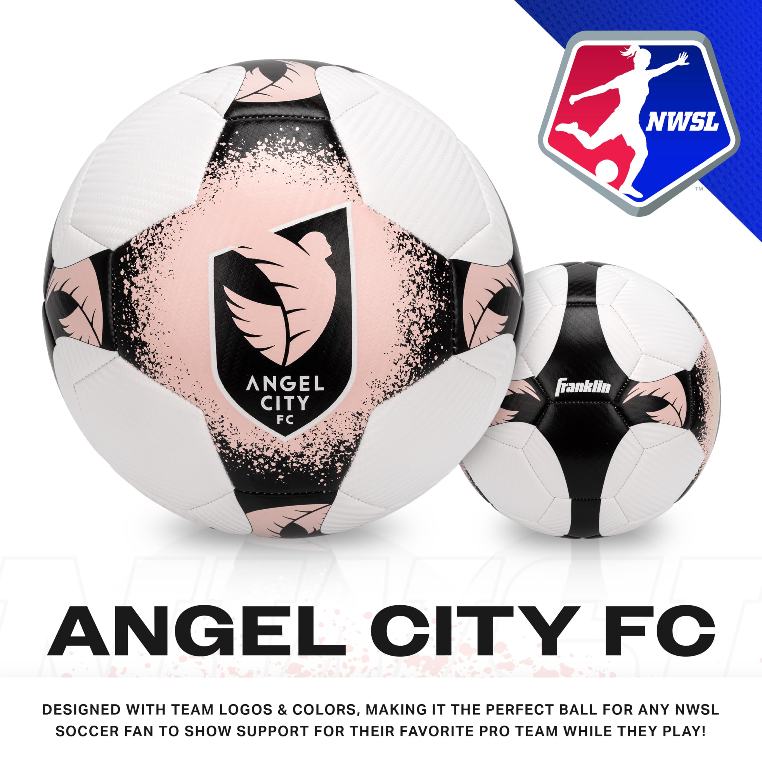 Foto 4 pulgar | Balón De Fútbol Franklin Sports Angel City Fc Tamaño 5 Con Bomba - Venta Internacional.