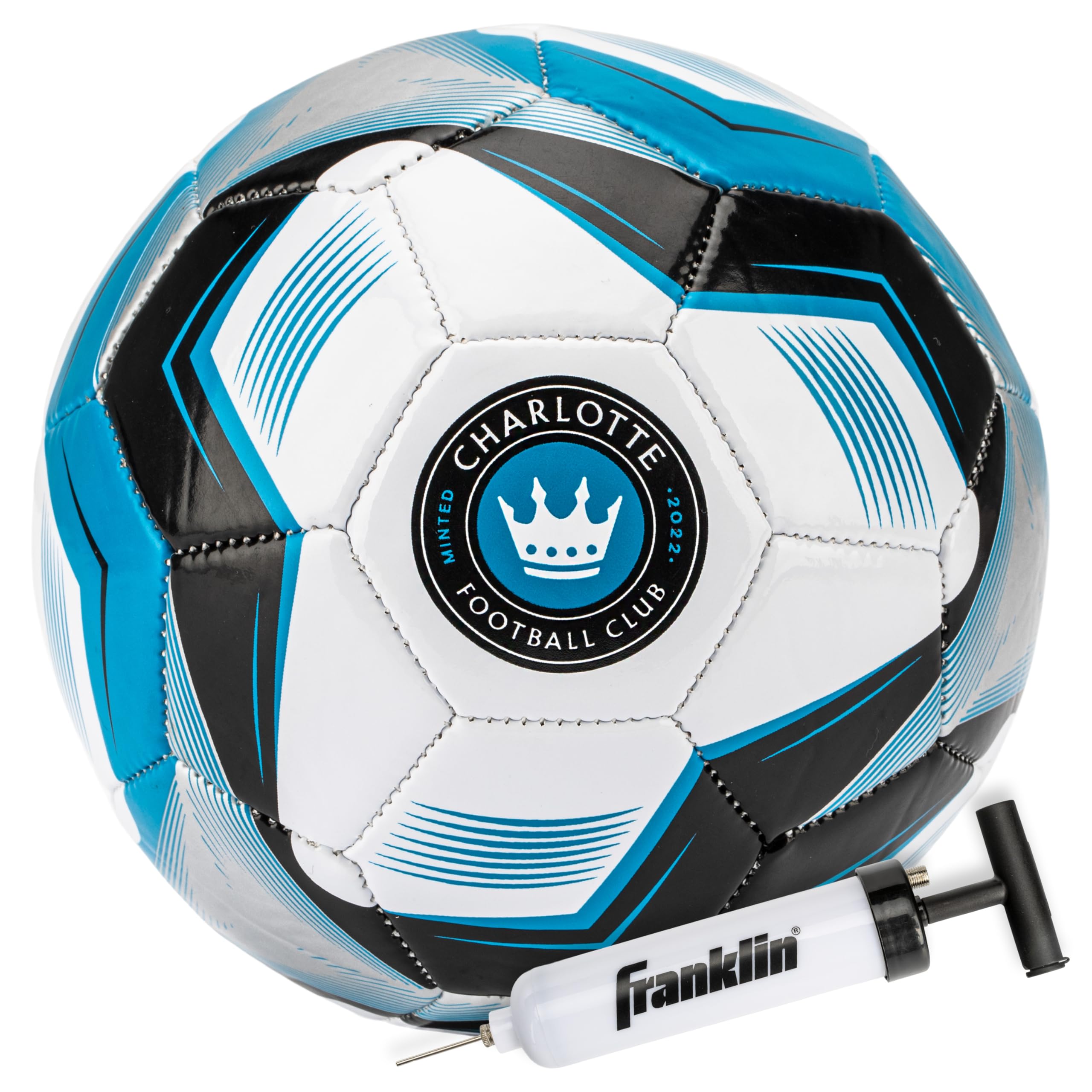 Foto 2 pulgar | Balón De Fútbol Franklin Sports Mls Charlotte Oficial, Talla 5 - Venta Internacional.