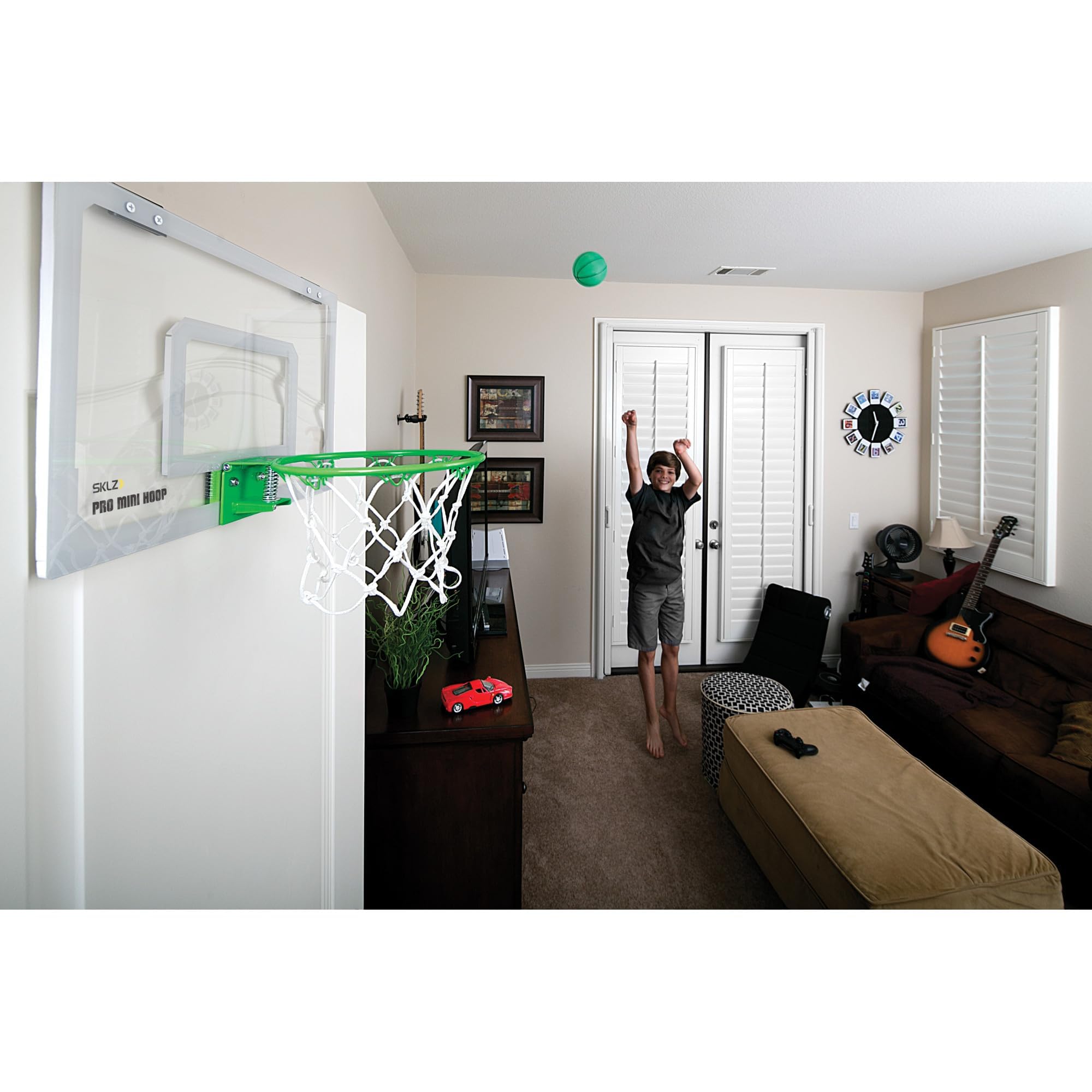 Foto 3 pulgar | Canasta De Baloncesto Sklz Pro Mini Con Pelota Que Brilla En La Oscuridad - Venta Internacional.