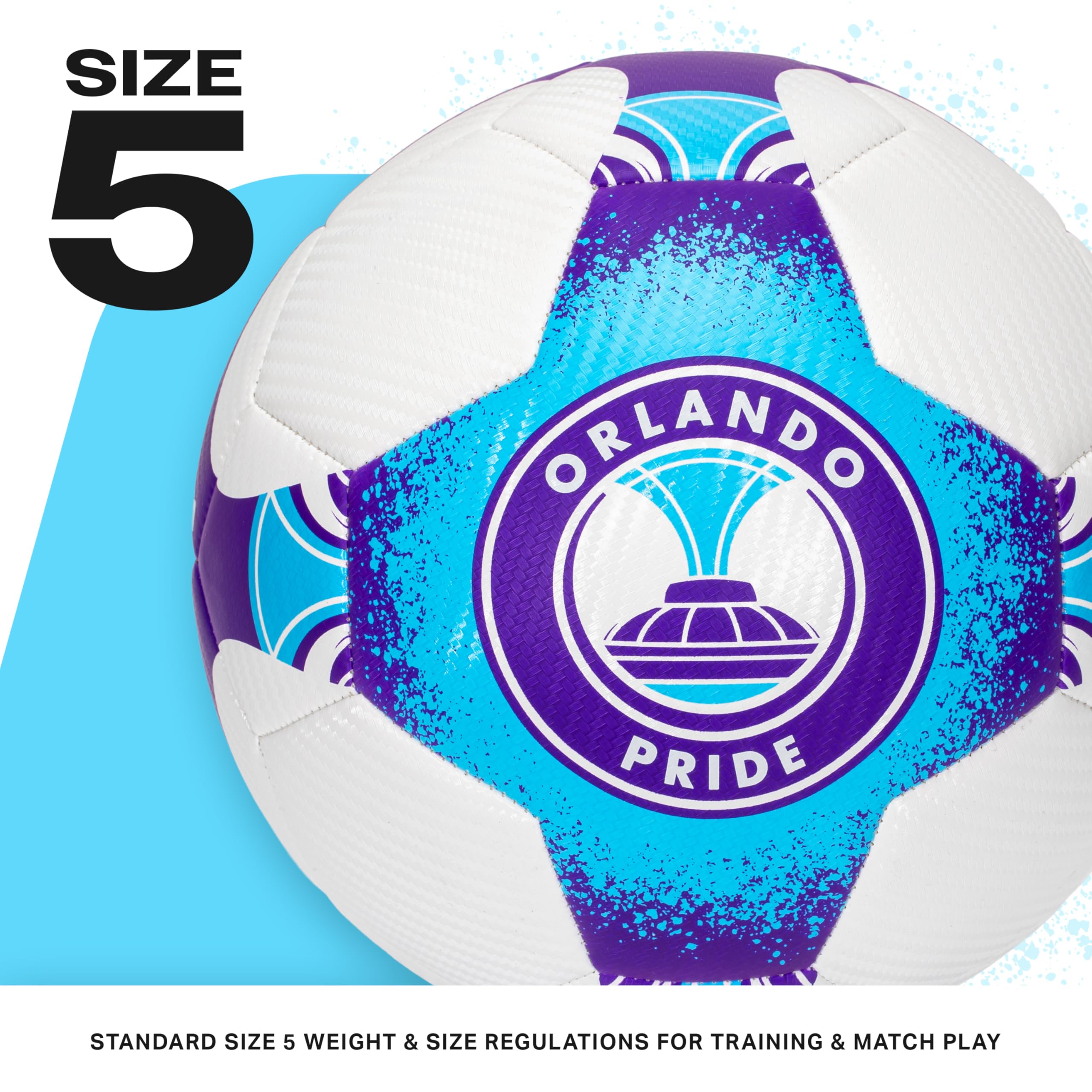 Foto 3 pulgar | Balón De Fútbol Franklin Sports Orlando Pride Nwsl Talla 5 - Venta Internacional.