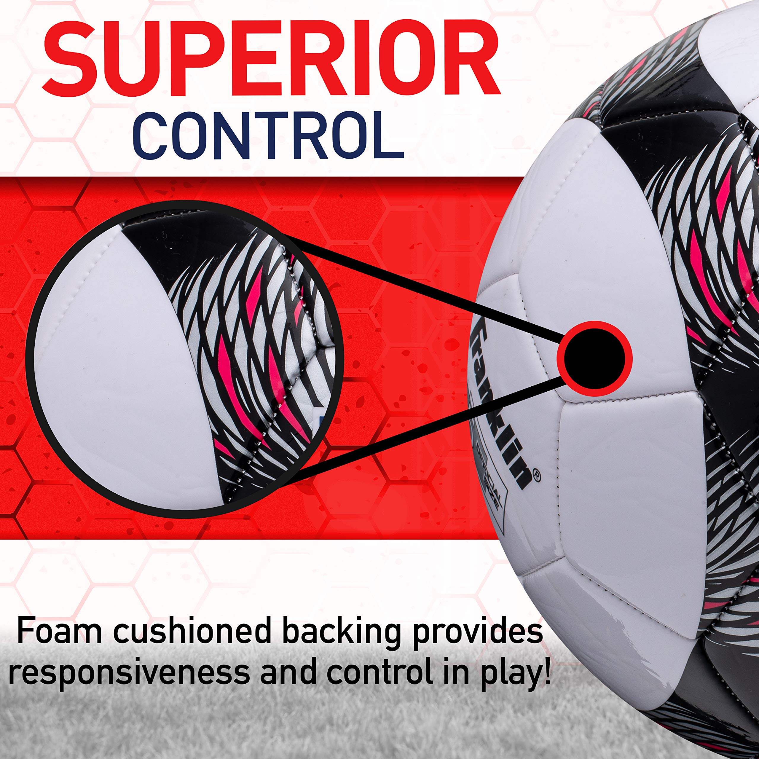 Foto 3 pulgar | Balón De Fútbol Franklin Sports Mls Pro Vent Oficial, Talla 4 - Venta Internacional.