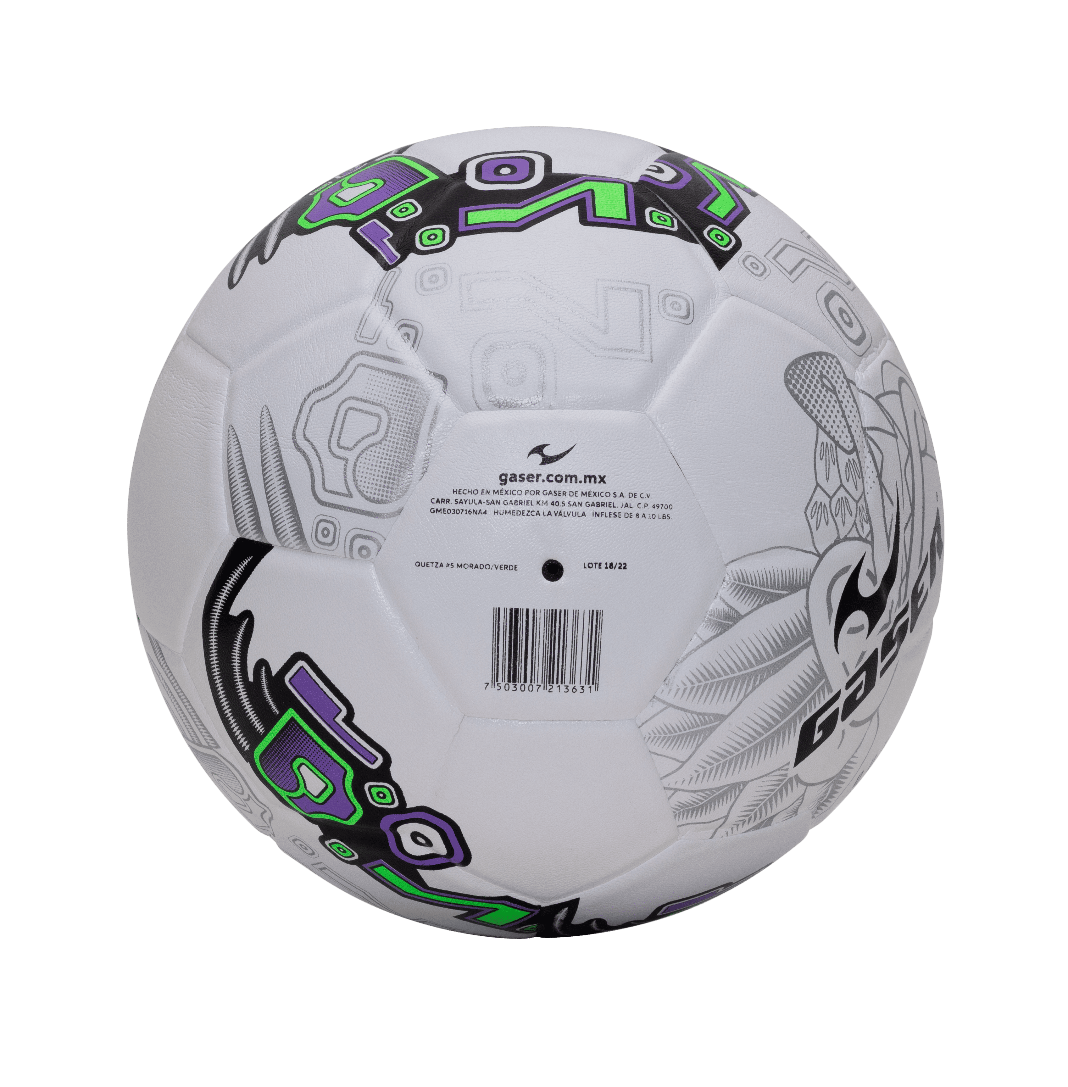 Foto 4 pulgar | Balón Fútbol Gaser Quetza Laminado No.5