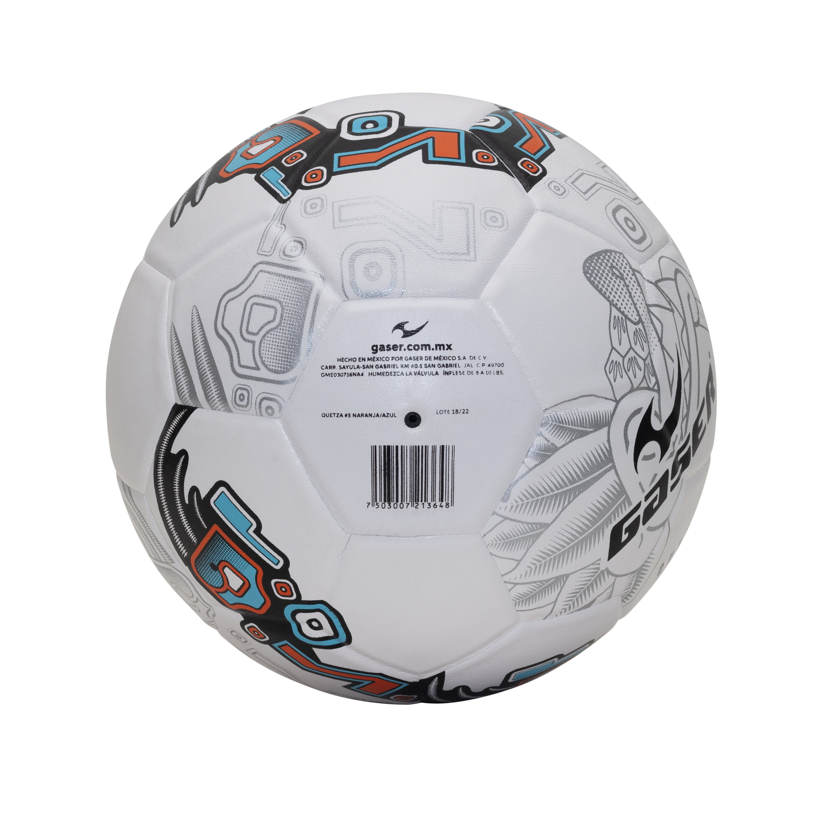 Foto 4 pulgar | Balón Fútbol Gaser Quetza Laminado No.5