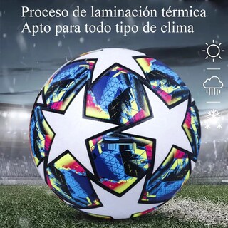 Foto 2 | Balón Fútbol No.5 Cubierta Suave Entrenamiento Modelo 20 Estrellaseo Safe Importsesi-20413 Multicolor