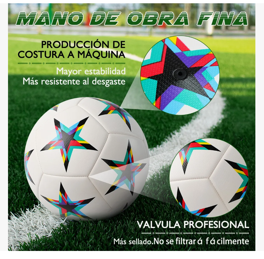 Foto 7 pulgar | Balón Fútbol Soccer Para Entrenamiento Champions Stars No. 5