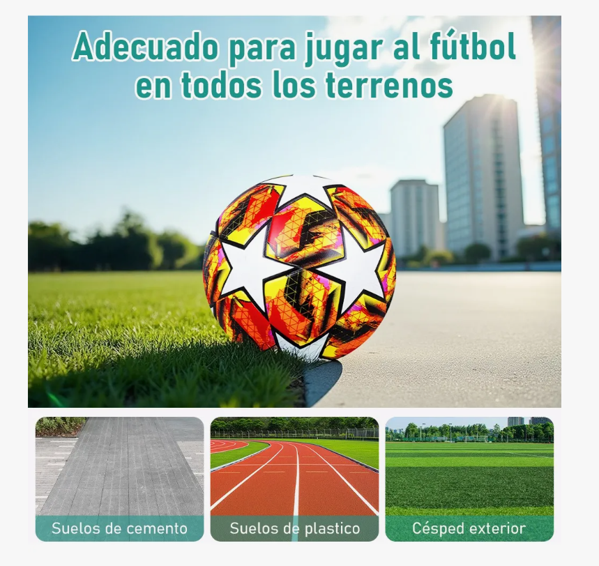 Foto 6 pulgar | Balón Fútbol Soccer Para Entrenamiento Champions Stars No. 4