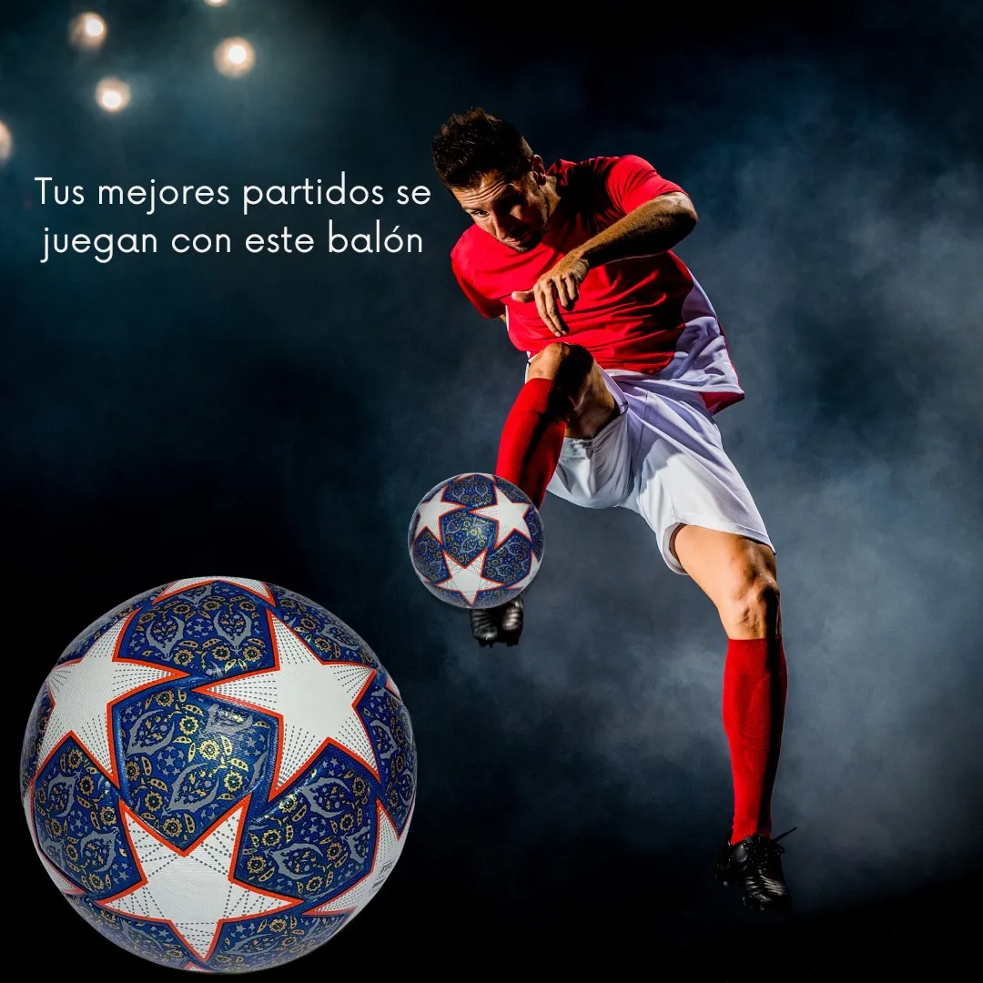 Foto 7 pulgar | Balón Fútbol No. 4 Champions Estrellas Termosellado Híbrido Multisuperficie Color Blanco