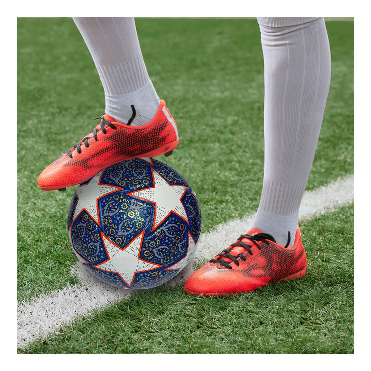 Foto 7 | Balón Fútbol No. 4 Champions Estrellas Termosellado Híbrido Multisuperficie Color Blanco