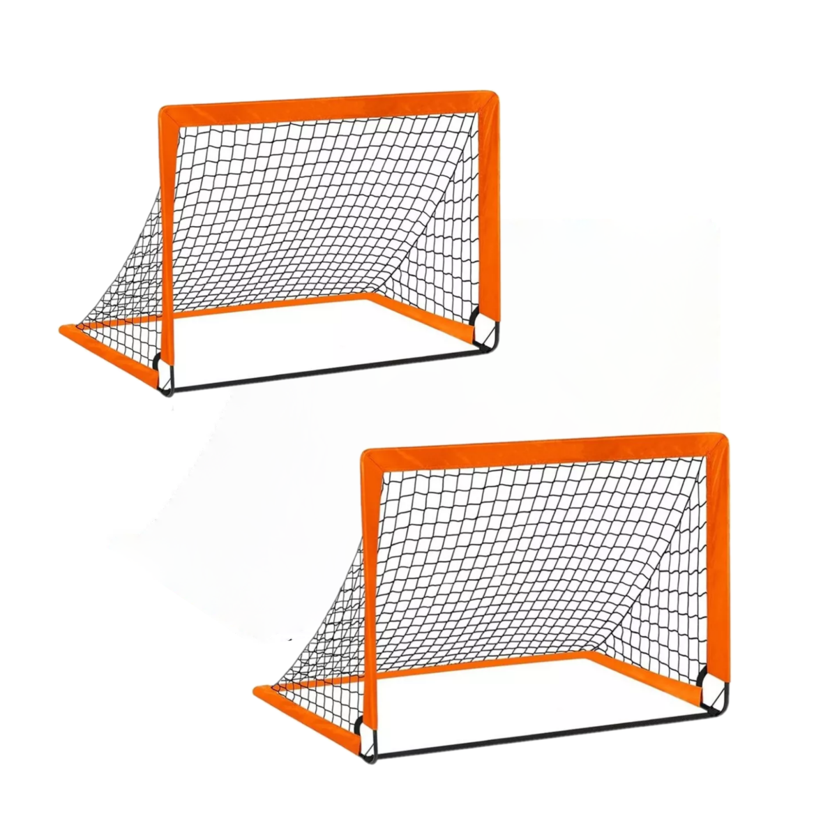 2 Porterías De Fútbol Plegable Portátil Eo Safe Imports Esi-13986 Naranja