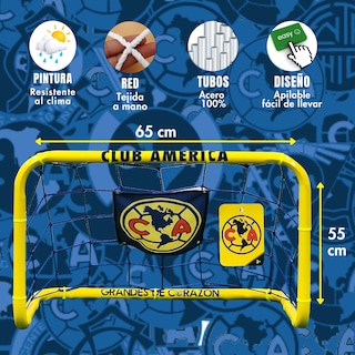 Foto 3 | Par De Porterías De Fútbol Para Niños, 55x65 Cm - Club América