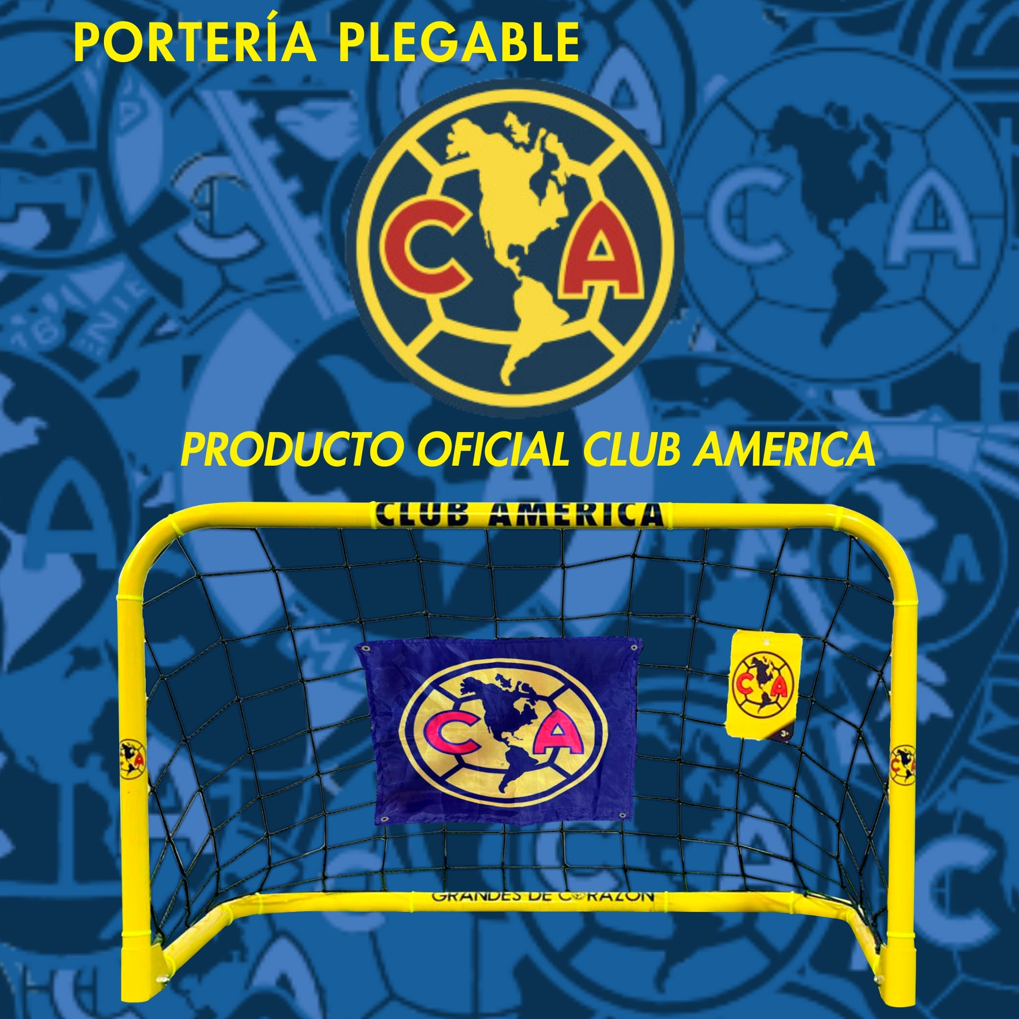 Foto 5 pulgar | Portería De Fútbol Plegable, 60x96 Cm - Club América