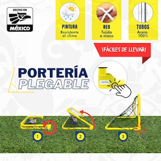 Foto 2 | Portería De Futbol Plegable, 76x43 Cm - Club América