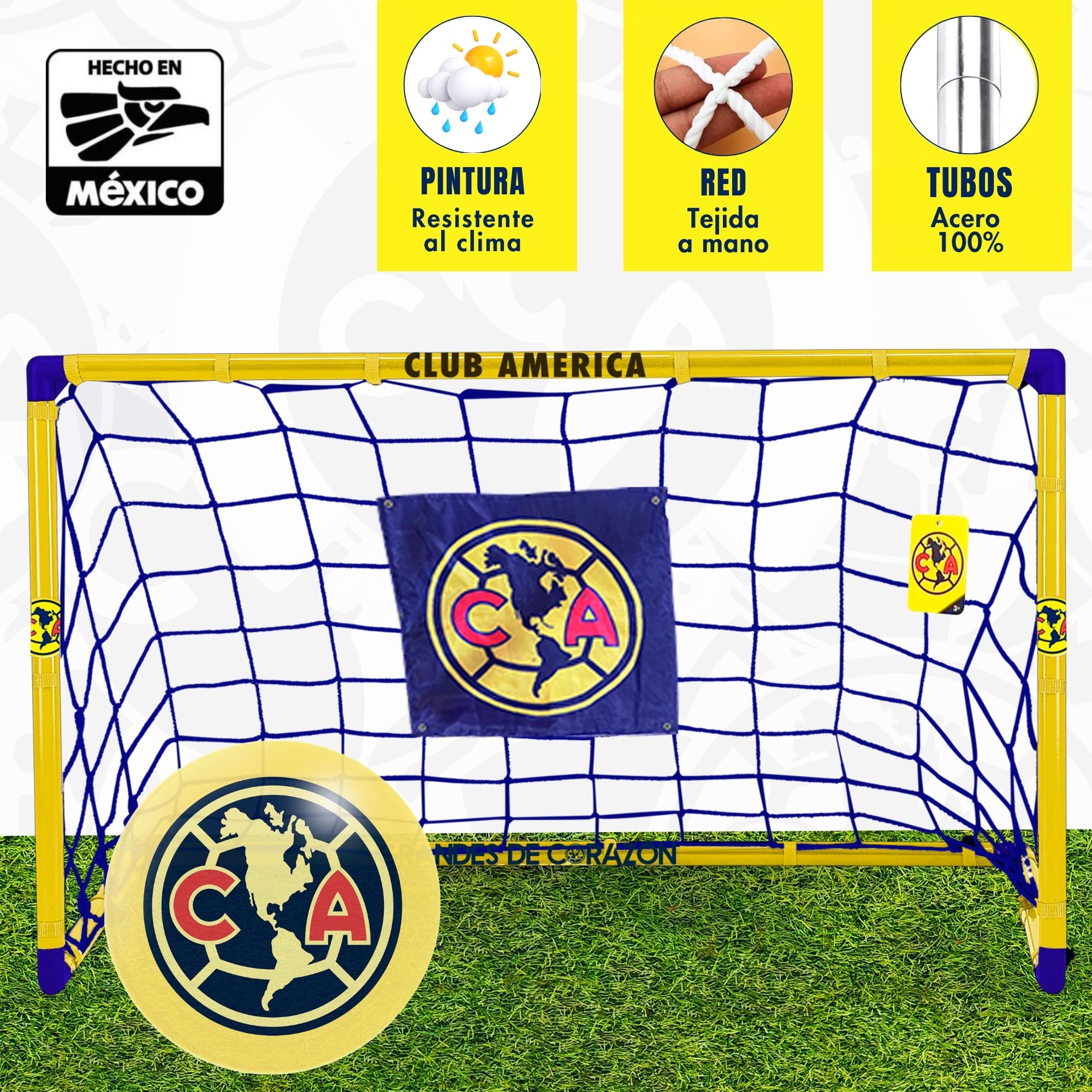 Foto 3 pulgar | Portería De Futbol Infantil 94x57x57 cm - Club América