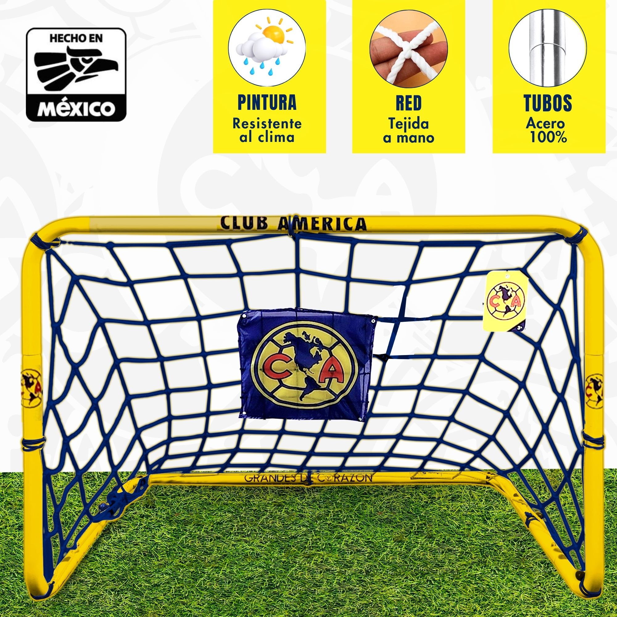 Foto 3 pulgar | Portería De Futbol Para Niños Armable 65x90 cm - Club América
