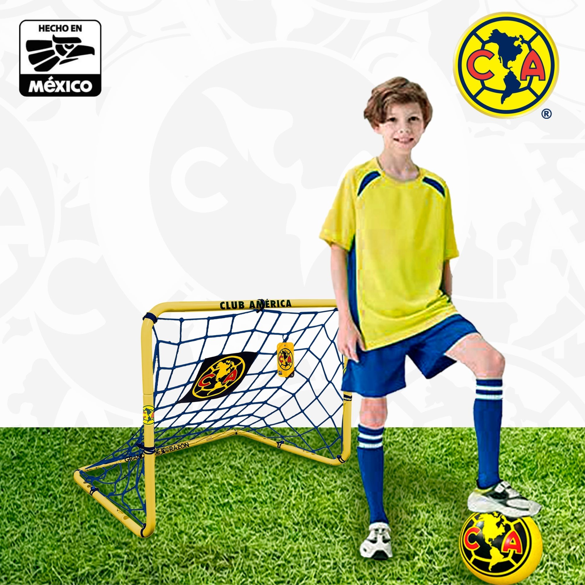 Foto 5 pulgar | Portería De Futbol Para Niños Armable 65x90 cm - Club América