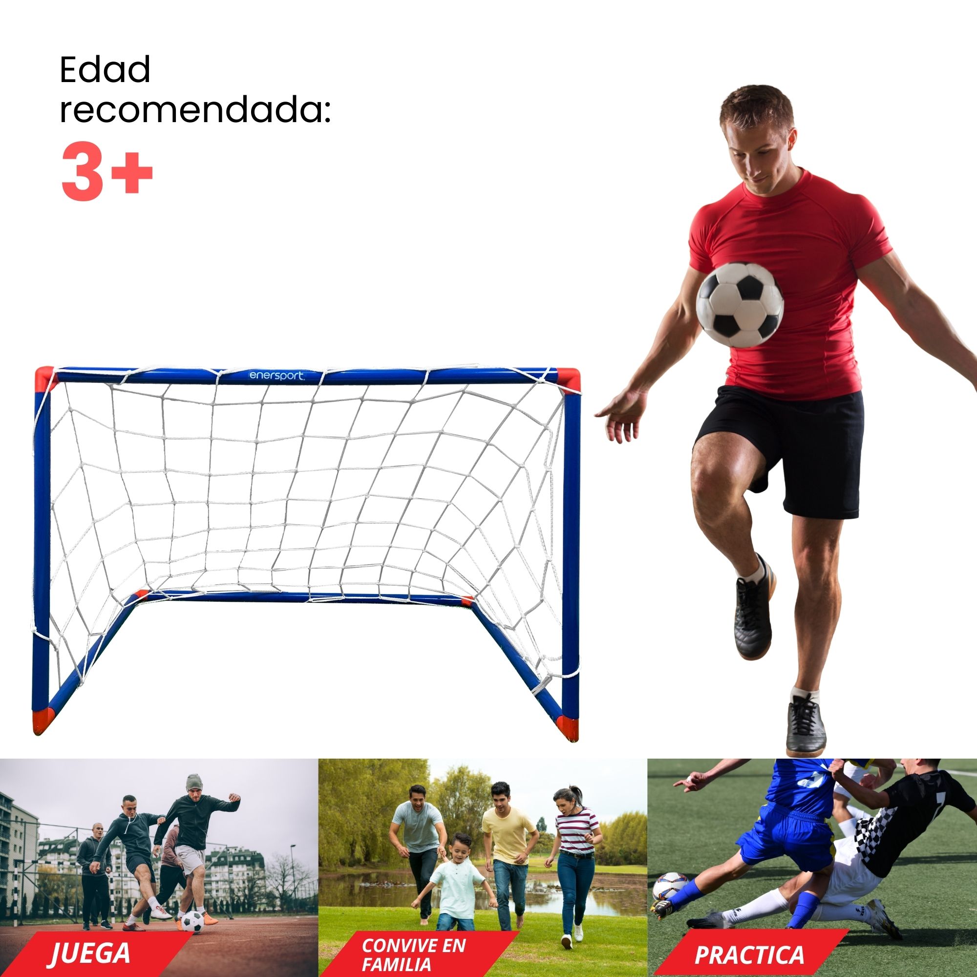 Foto 5 | Portería De Fútbol Infantil, Hecha De Acero, 94 X 57 X 57 Cm
