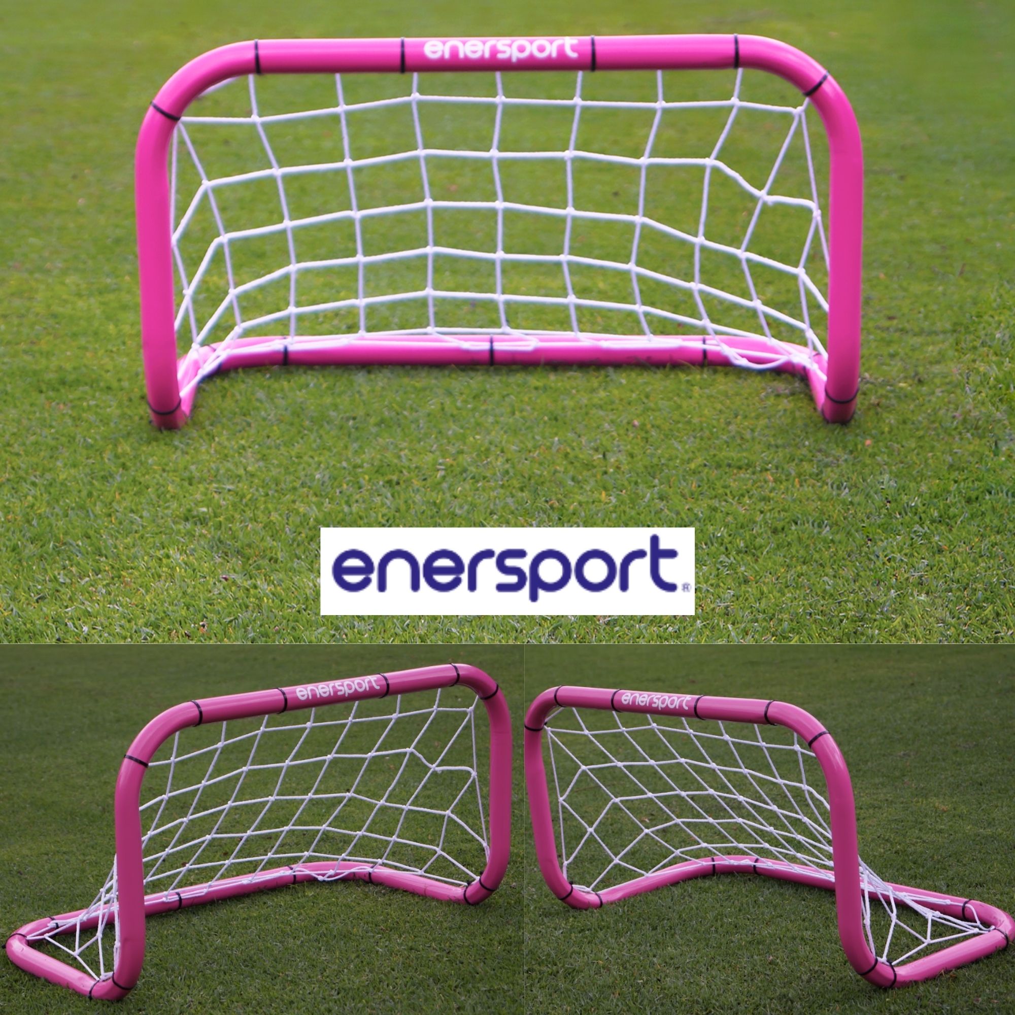Foto 6 pulgar | Portería De Futbol Infantil Apilable Rosa 82x48 Cm - Enersport