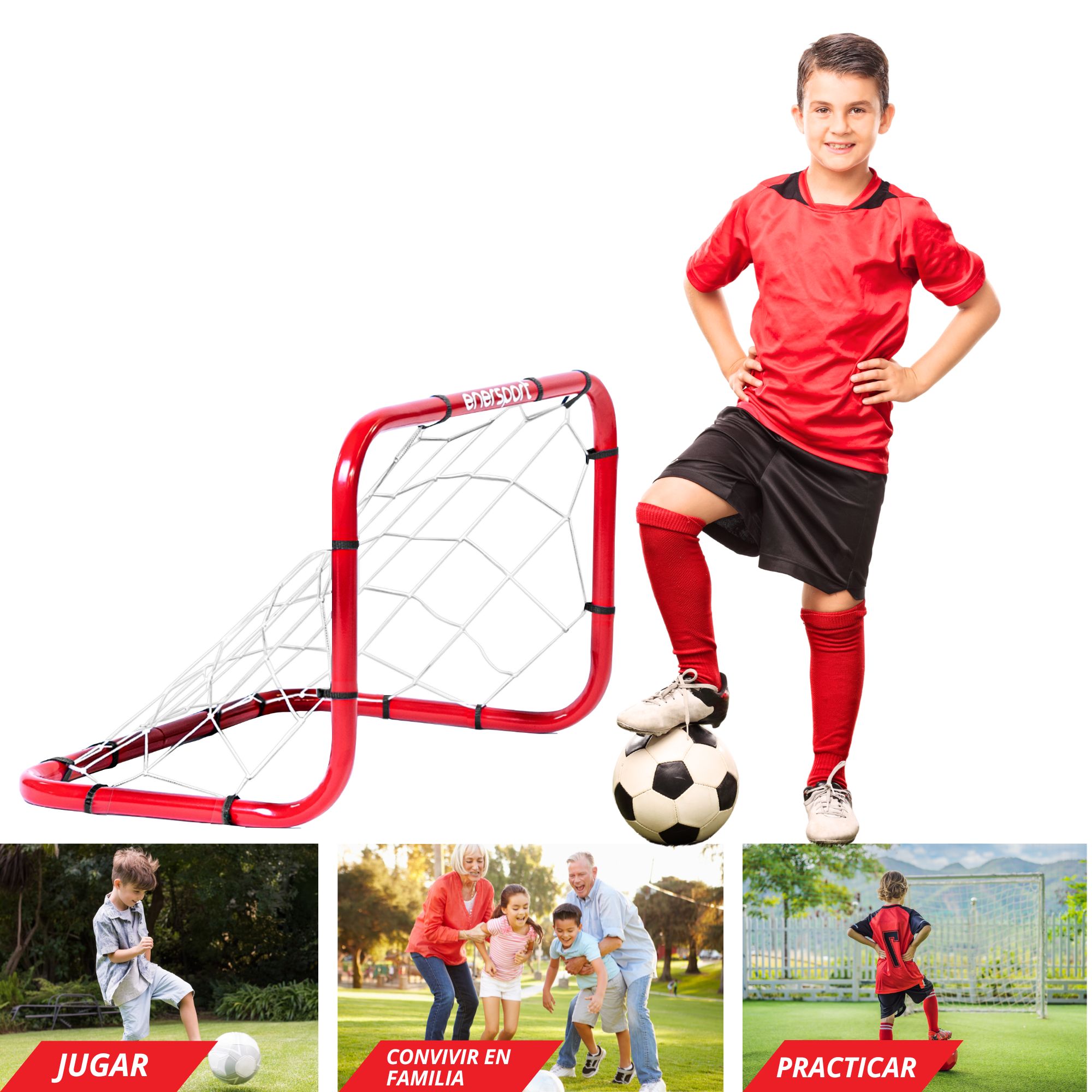 Foto 6 pulgar | Kit De Porterías Infantil + Pelota Mi Primer Gol