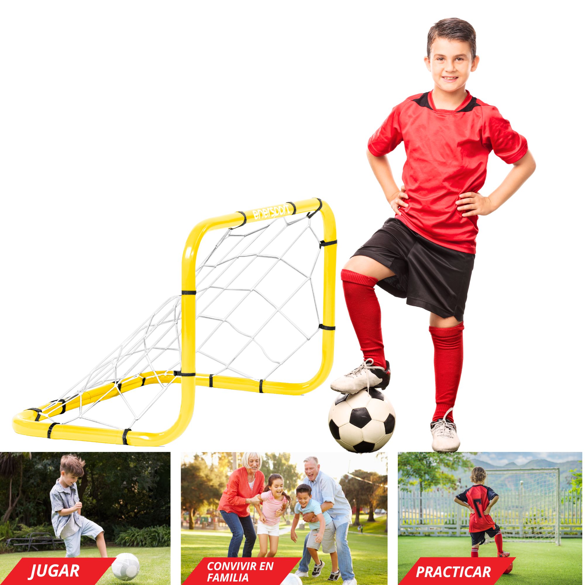 Foto 6 pulgar | Kit De Porterías Infantil + Pelota Mi Primer Gol