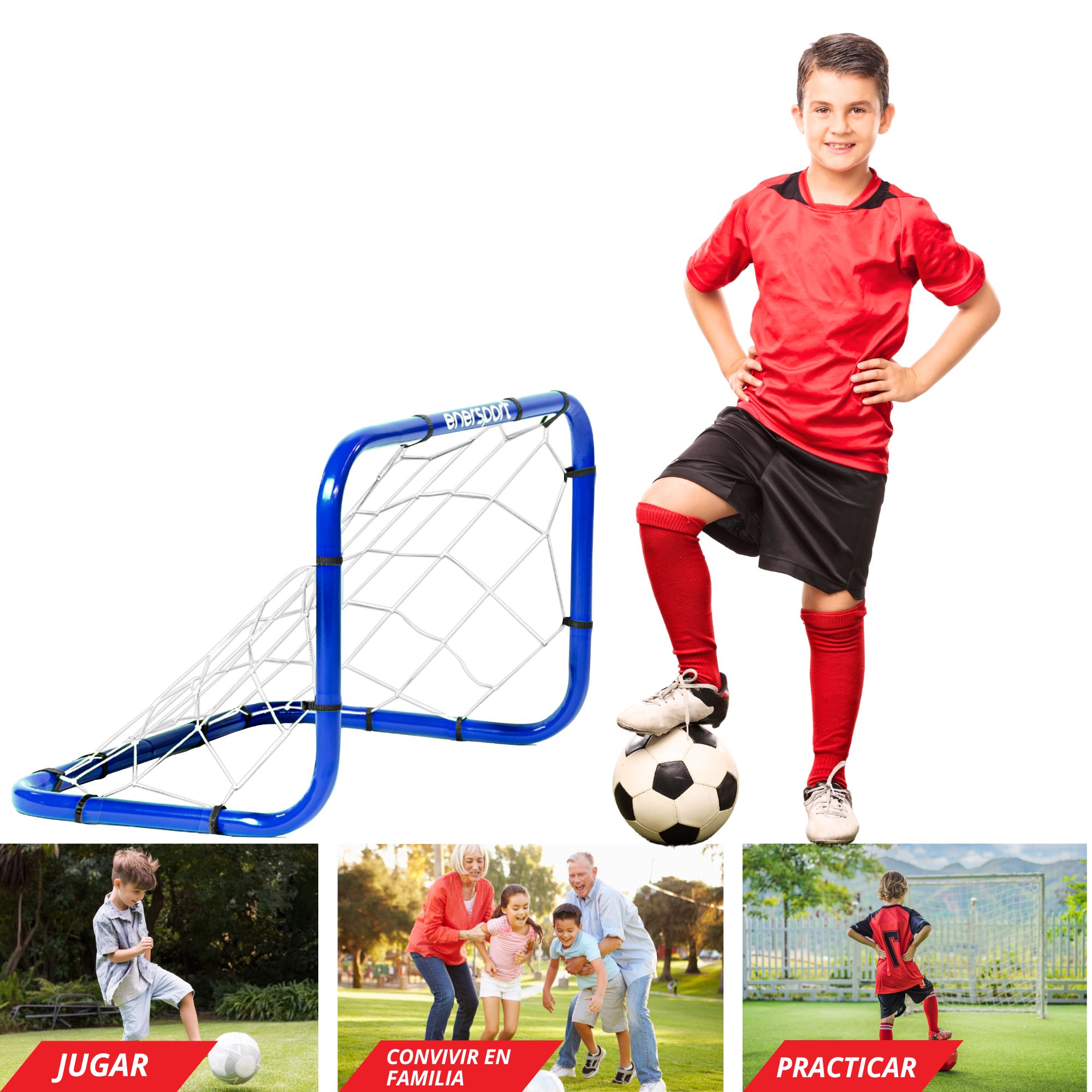 Foto 4 | Kit De Porterías Infantil + Pelota Mi Primer Gol