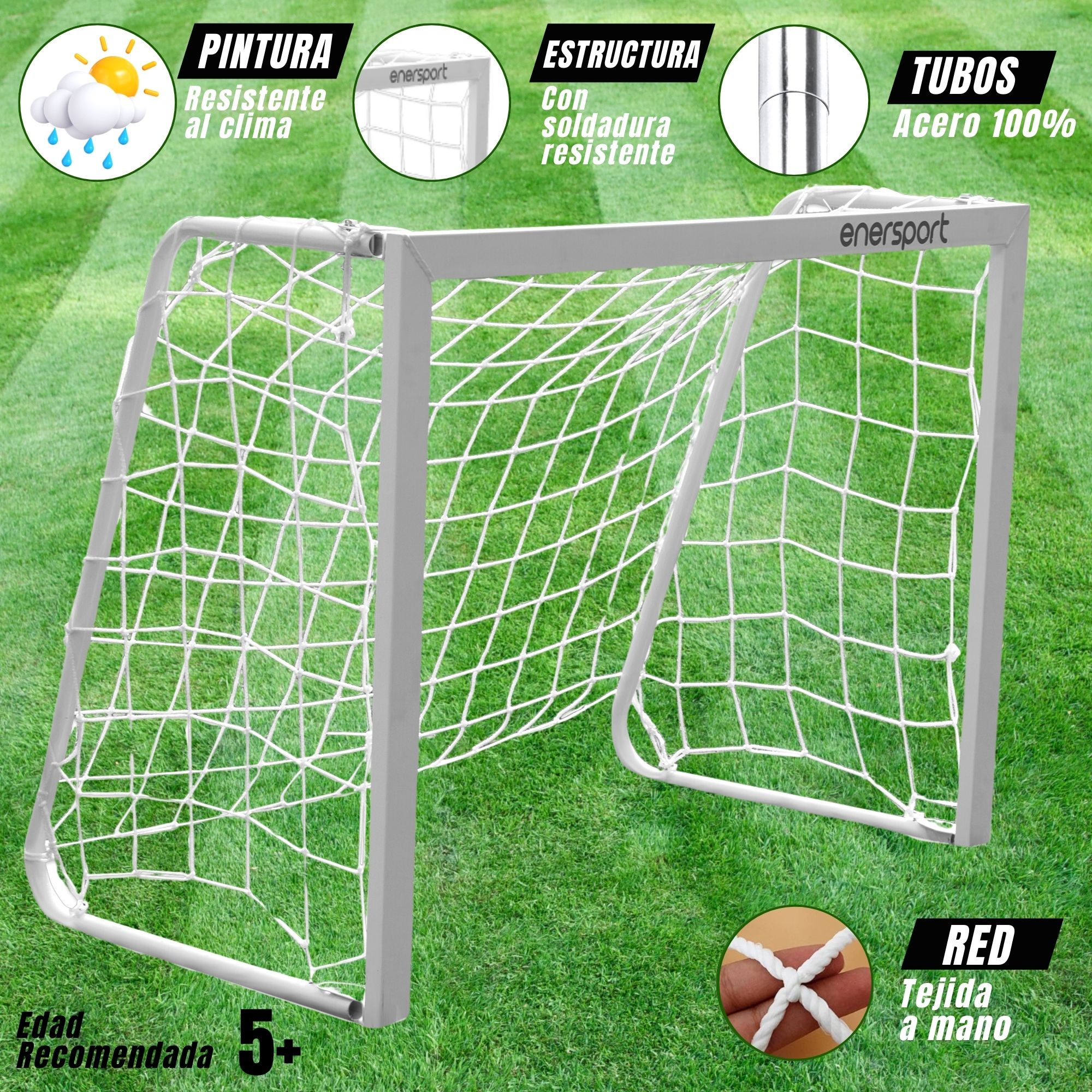 Foto 4 | Portería De Futbol Entrenamiento Plegable 120x85cm - Enersport
