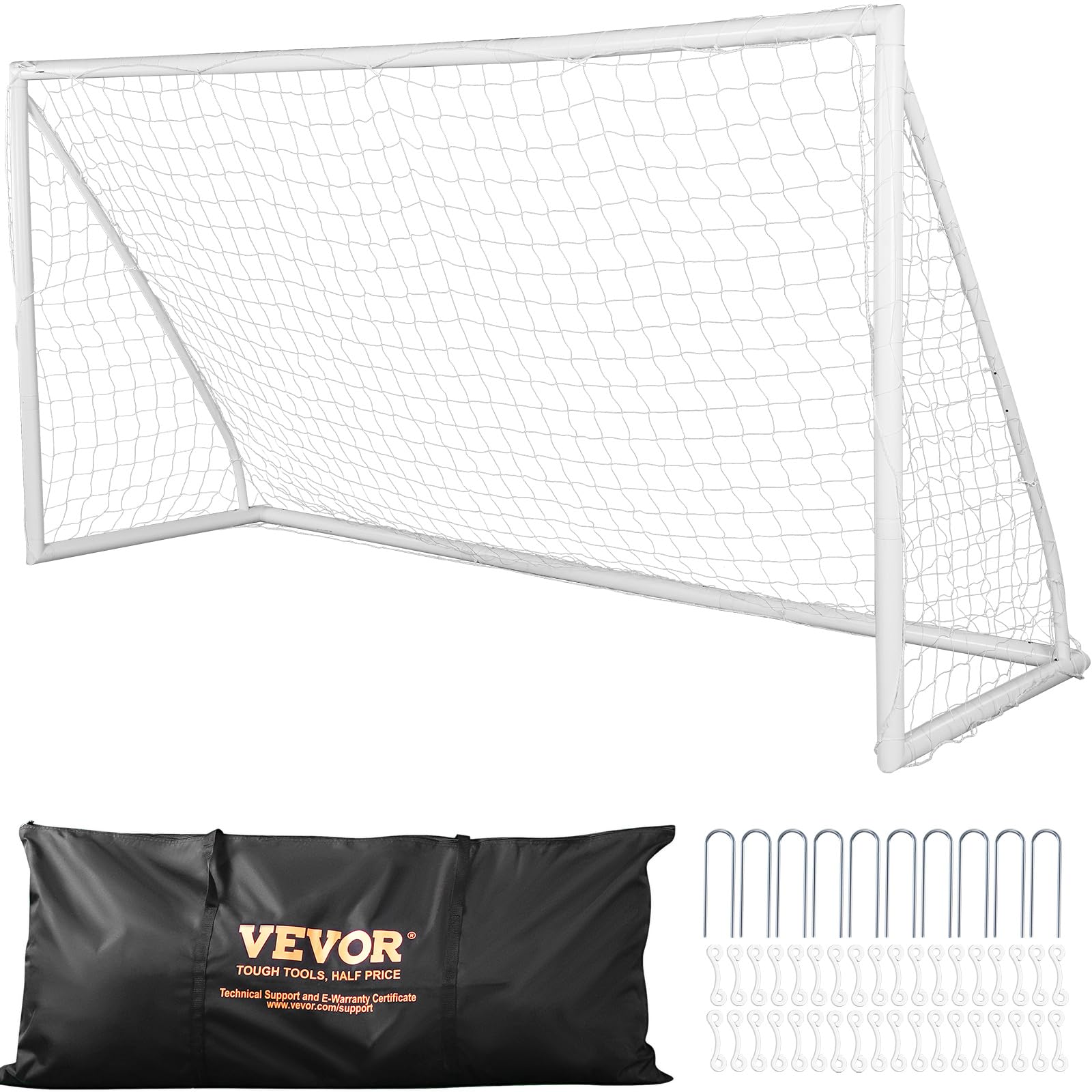Foto 2 pulgar | Portería De Fútbol Portátil Vevor De 12 X 6 Pies Con Bolsa De Transporte Para Niños Y Adultos - Venta Internacional.