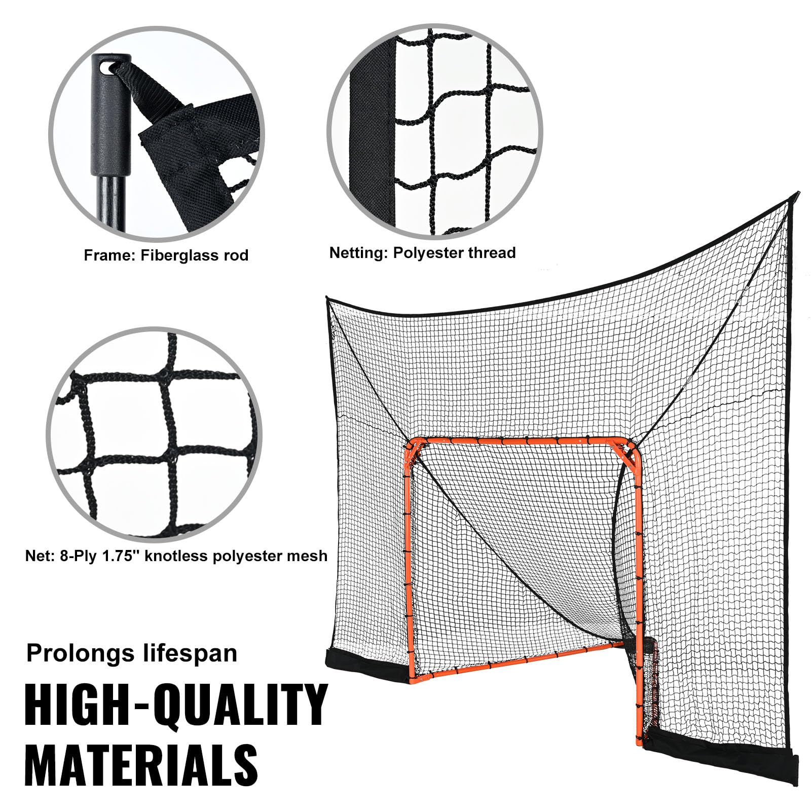 Foto 5 pulgar | Red Para Portería De Hockey Y Lacrosse, 3,7 X 2,7 M, Vevor - Venta Internacional.