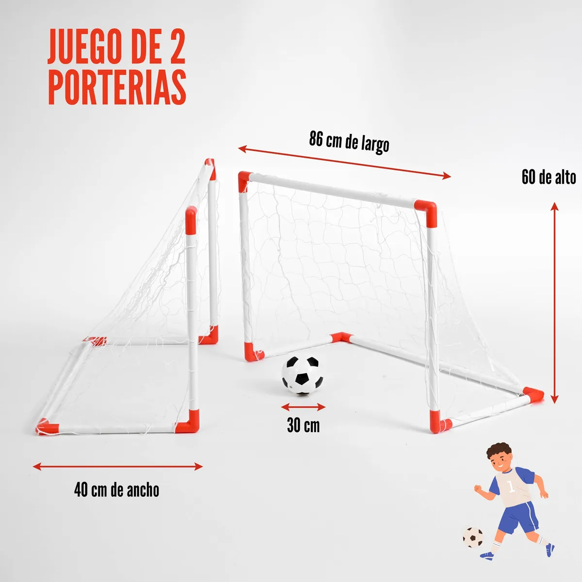 Foto 3 pulgar | Porteria Futbol Rapido Set 2 Mini Porterias Infantileo Safe Importsesi-20411 Multicolor