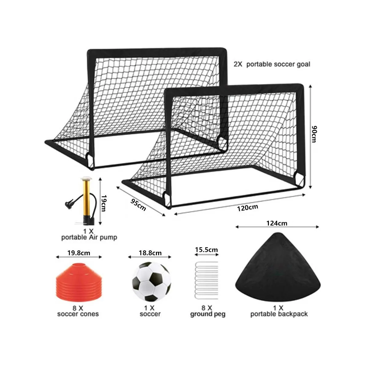 Foto 3 pulgar | Set De Portería De Fútbol Infantil Para Patio Traseroeo Safe Importsesi-20410 Multicolor
