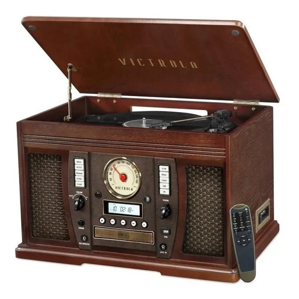 Tocadiscos Victrola VTA-754B color Marrón con Bluetooth