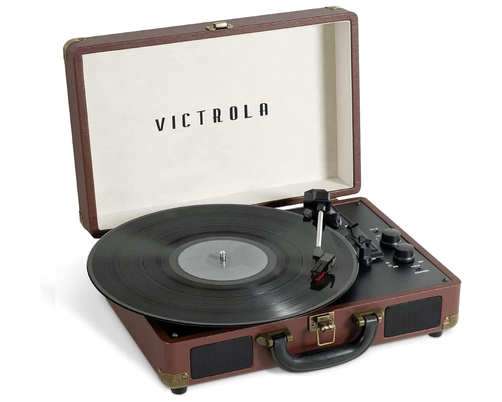 Tocadiscos Victrola Journey+ VSC-400SB-DBR color Marrón Portátil Bluetooth