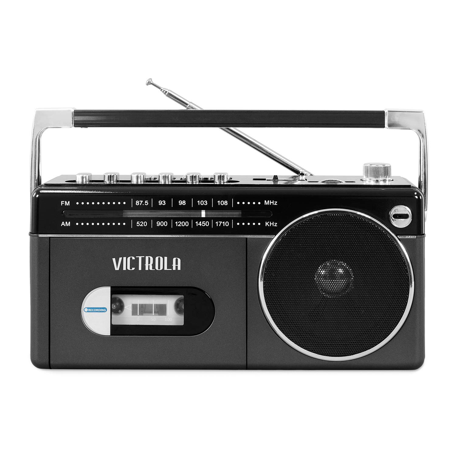 Foto 3 pulgar | Boombox Victrola Mini Con Reproductor De Casetes Bluetooth, Color Gris - Venta Internacional.