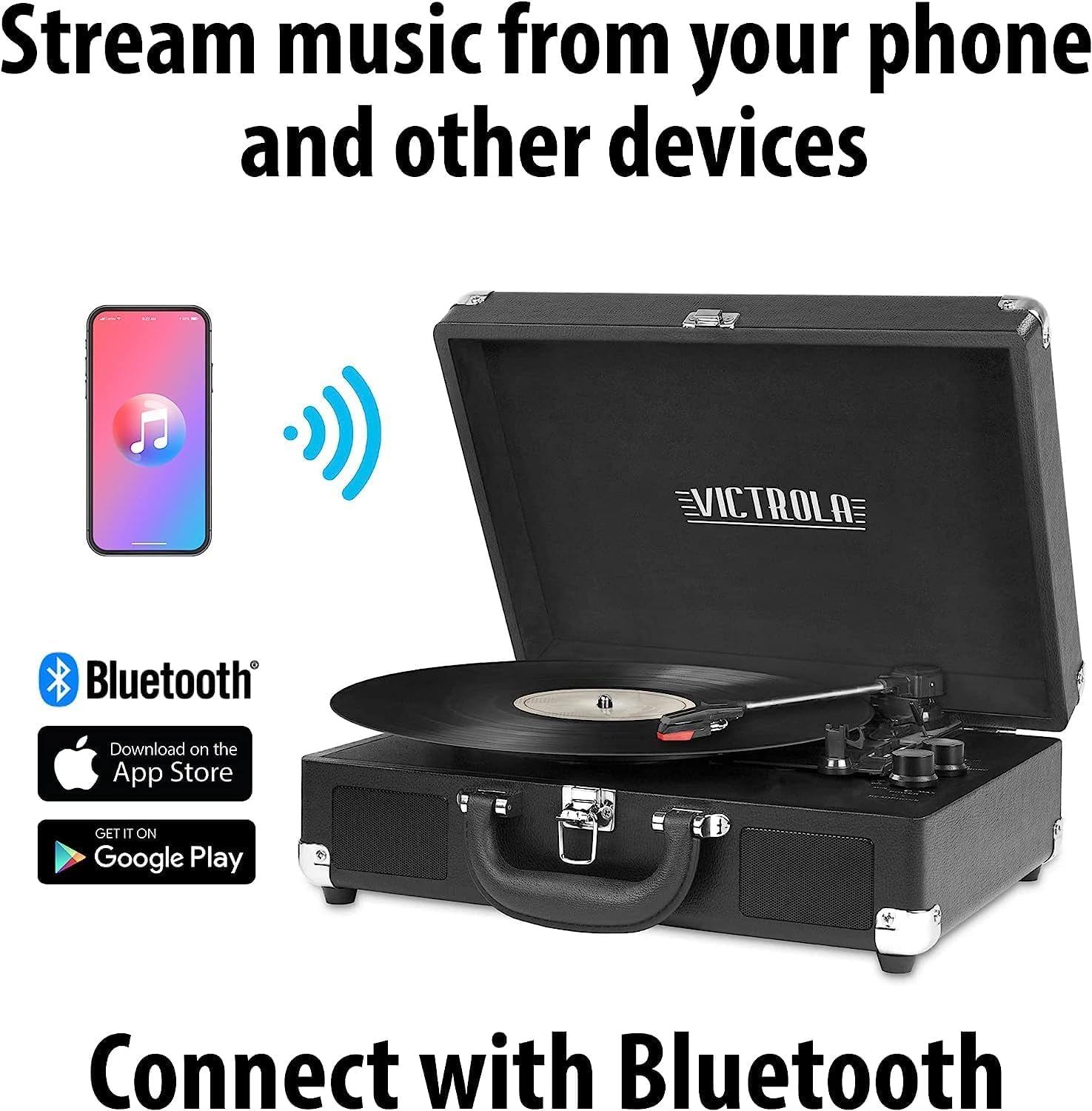 Foto 2 | Tocadiscos Victrola Vintage De 3 Velocidades Bluetooth Vsc-550bt-tdy - Venta Internacional.