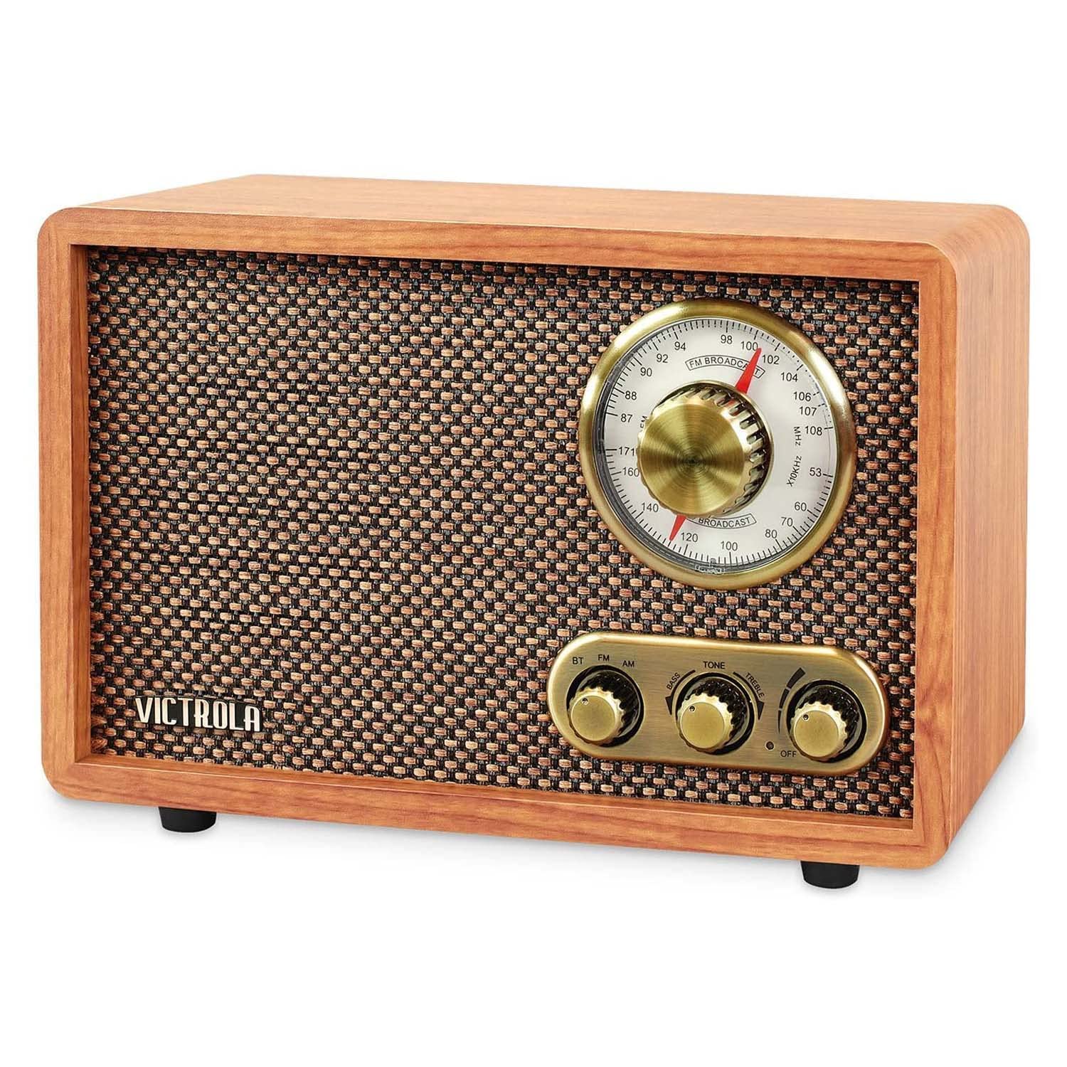 Foto 2 pulgar | Radio Bluetooth Victrola Retro Wood Con Altavoz De Nogal - Venta Internacional.