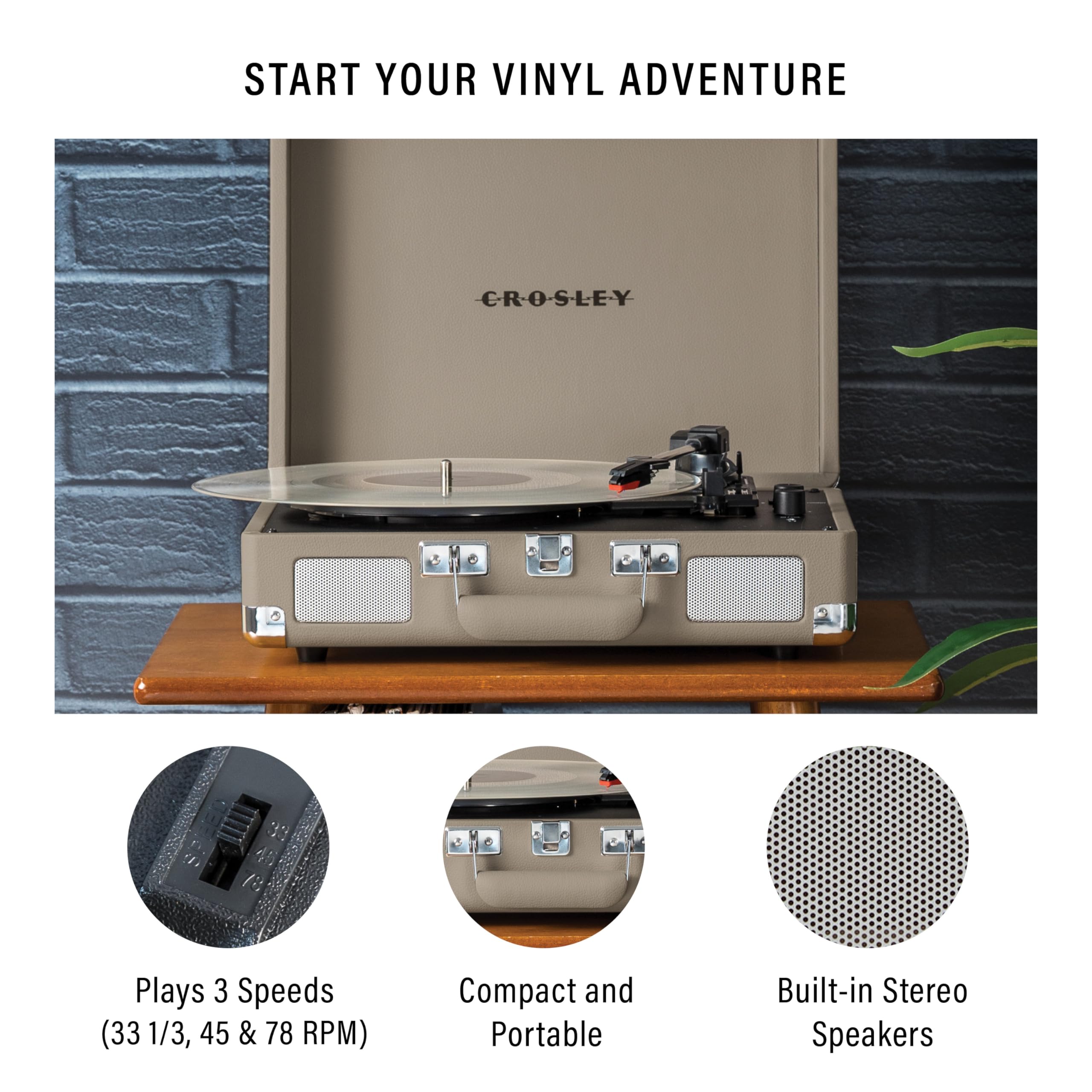 Foto 3 pulgar | Tocadiscos De Vinilo Crosley Cr8005f-te Cruiser - Venta Internacional.