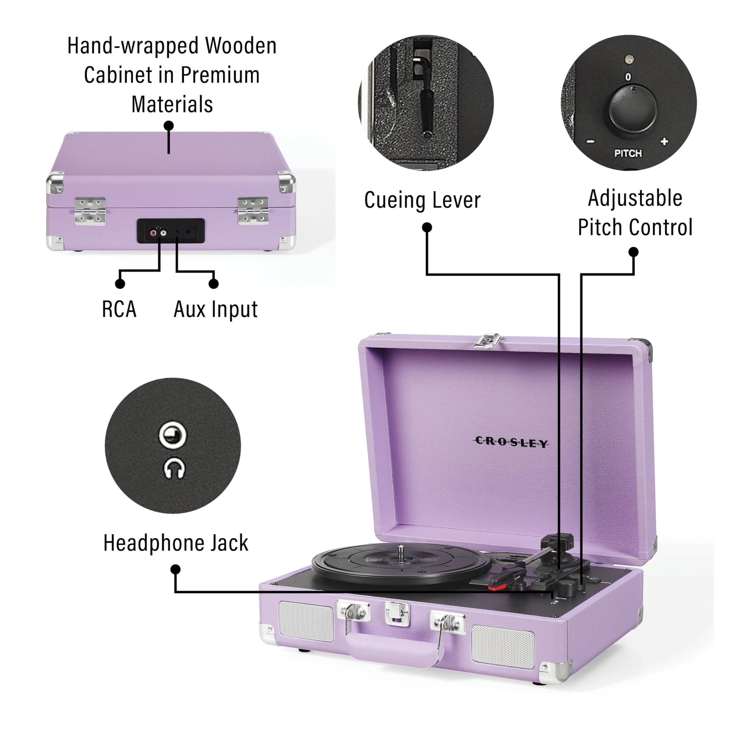 Foto 3 | Tocadiscos De Vinilo Crosley Cr8005f-ln Cruiser - Venta Internacional.