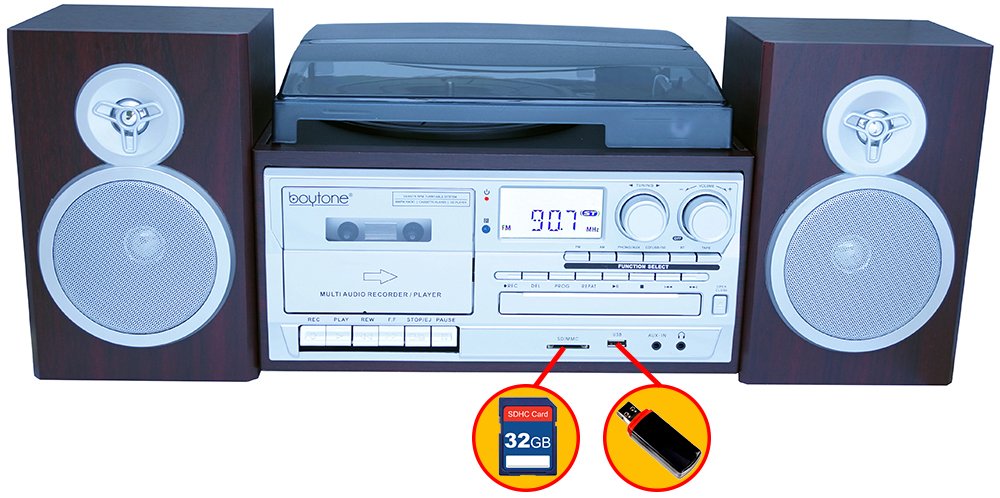 Foto 4 pulgar | Tocadiscos Bottone Bt-28sps Bluetooth Silver - Venta Internacional.