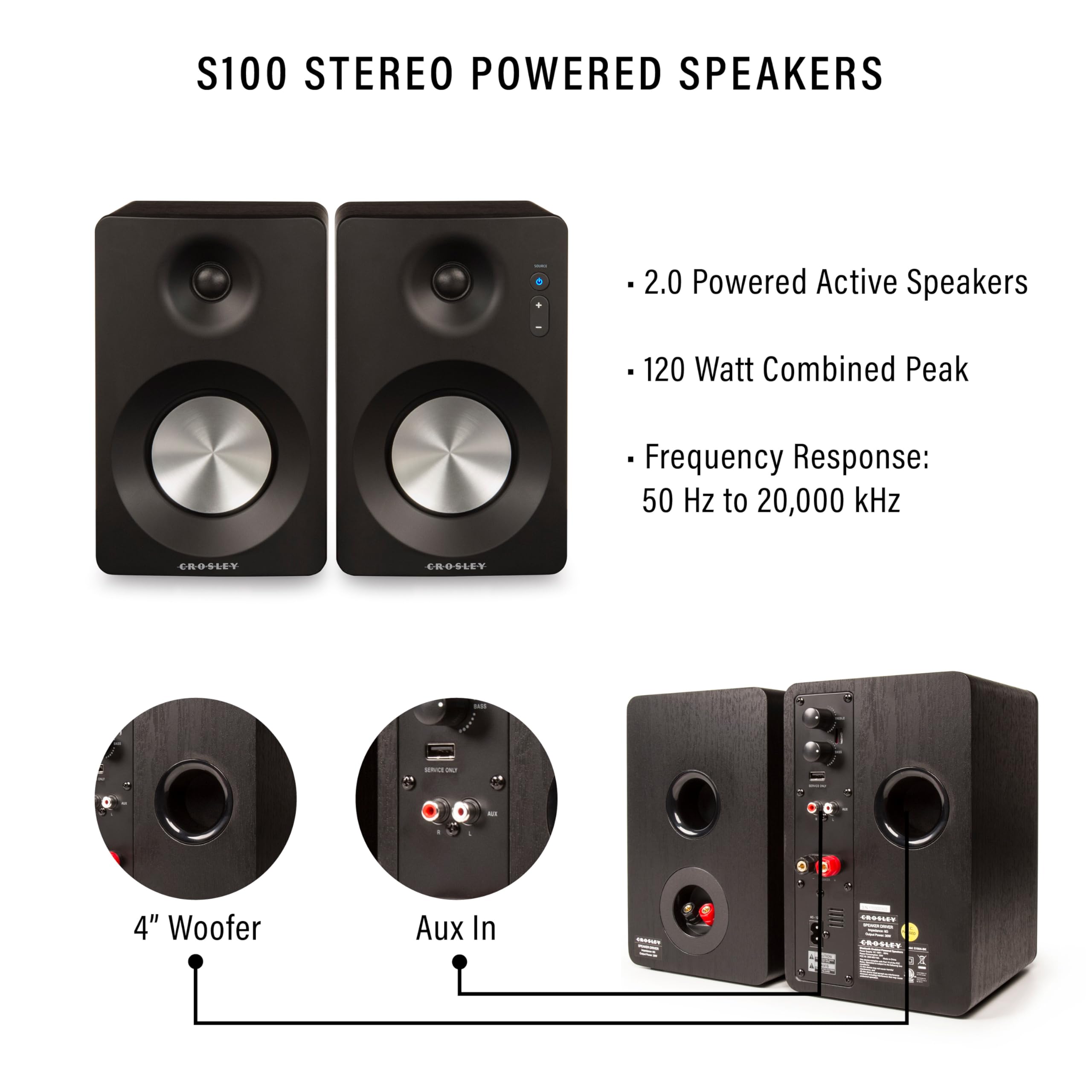 Foto 5 | Sistema Estéreo Con Tocadiscos Bluetooth Crosley Kt100bt-cp - Venta Internacional.