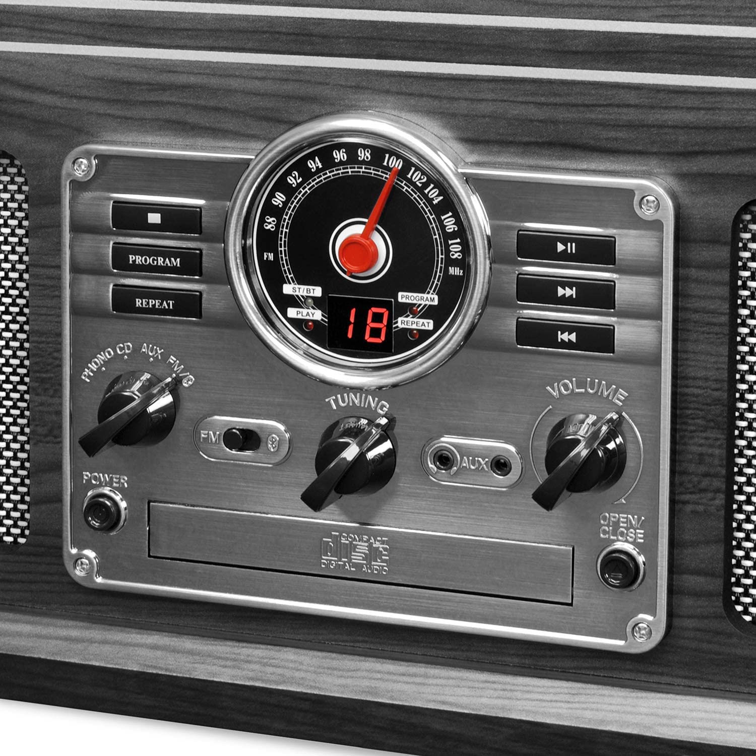Foto 7 | Tocadiscos Bluetooth Victrola Nostalgic 6 En 1 Grey Wood - Venta Internacional.
