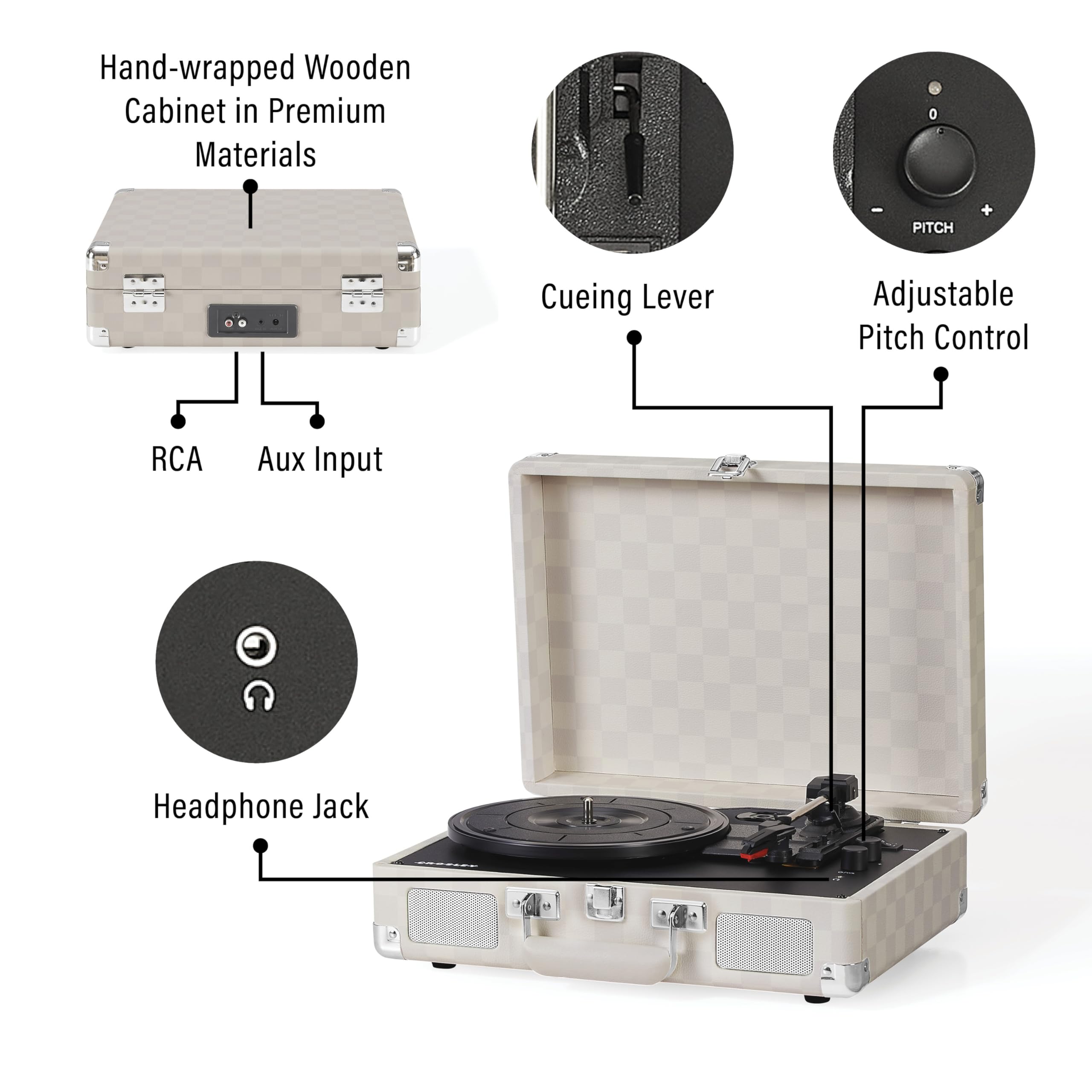 Foto 5 pulgar | Tocadiscos De Vinilo Crosley Cr8005f-ac Cruiser Plus - Venta Internacional.