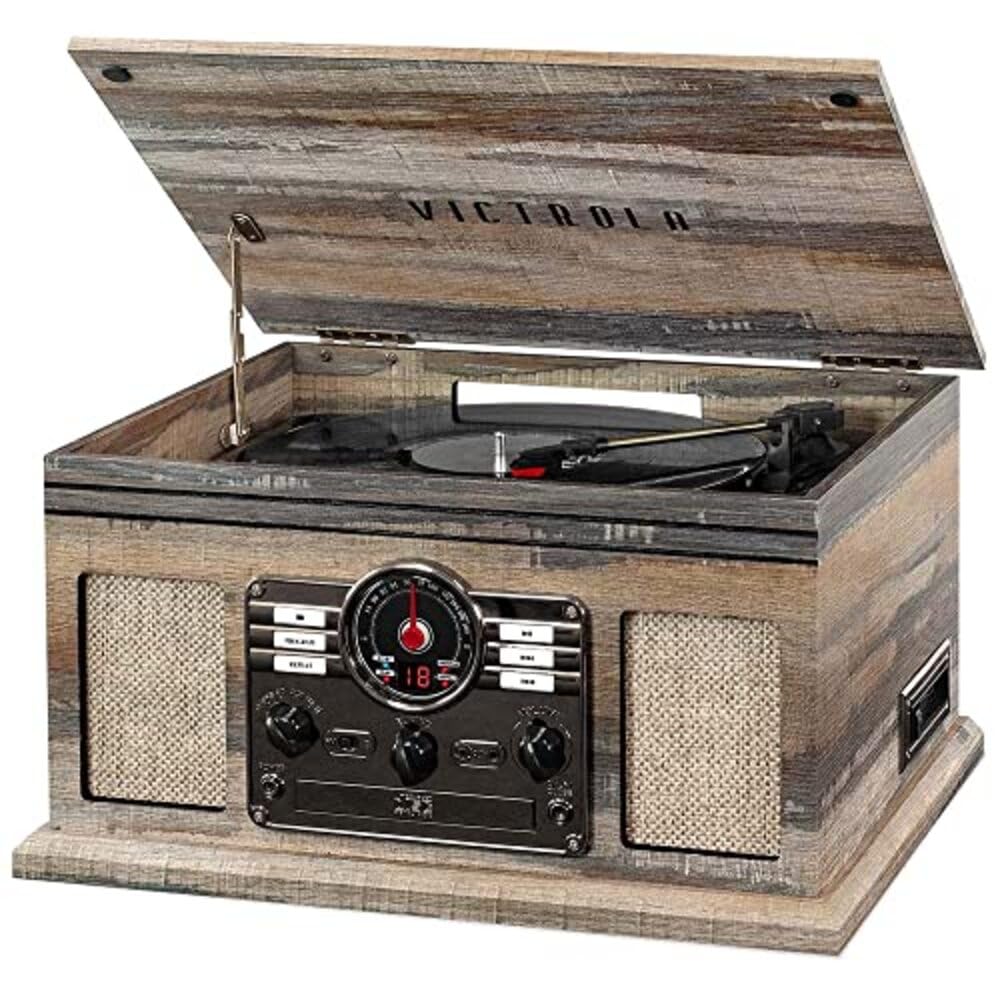 Foto 2 pulgar | Tocadiscos Victrola Nostalgic 6 En 1 Con Bluetooth Shiplap, Color Gris - Venta Internacional.