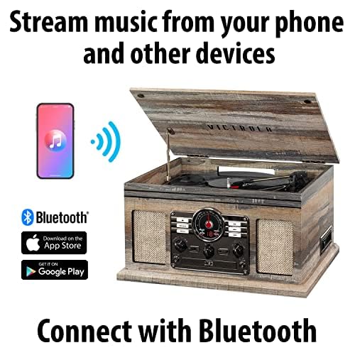 Foto 3 pulgar | Tocadiscos Victrola Nostalgic 6 En 1 Con Bluetooth Shiplap, Color Gris - Venta Internacional.