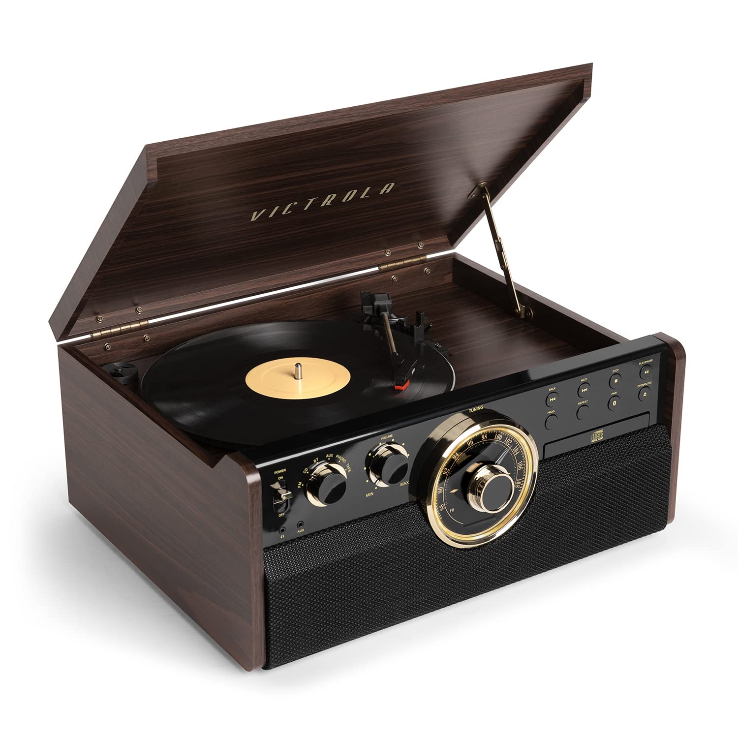 Foto 2 pulgar | Tocadiscos 6 En 1 Victrola Empire Mid-century Con Bluetooth - Venta Internacional.