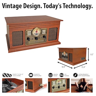 Foto 3 | Tocadiscos Victrola Nostalgic 7 En 1 Bluetooth Caoba - Venta Internacional.