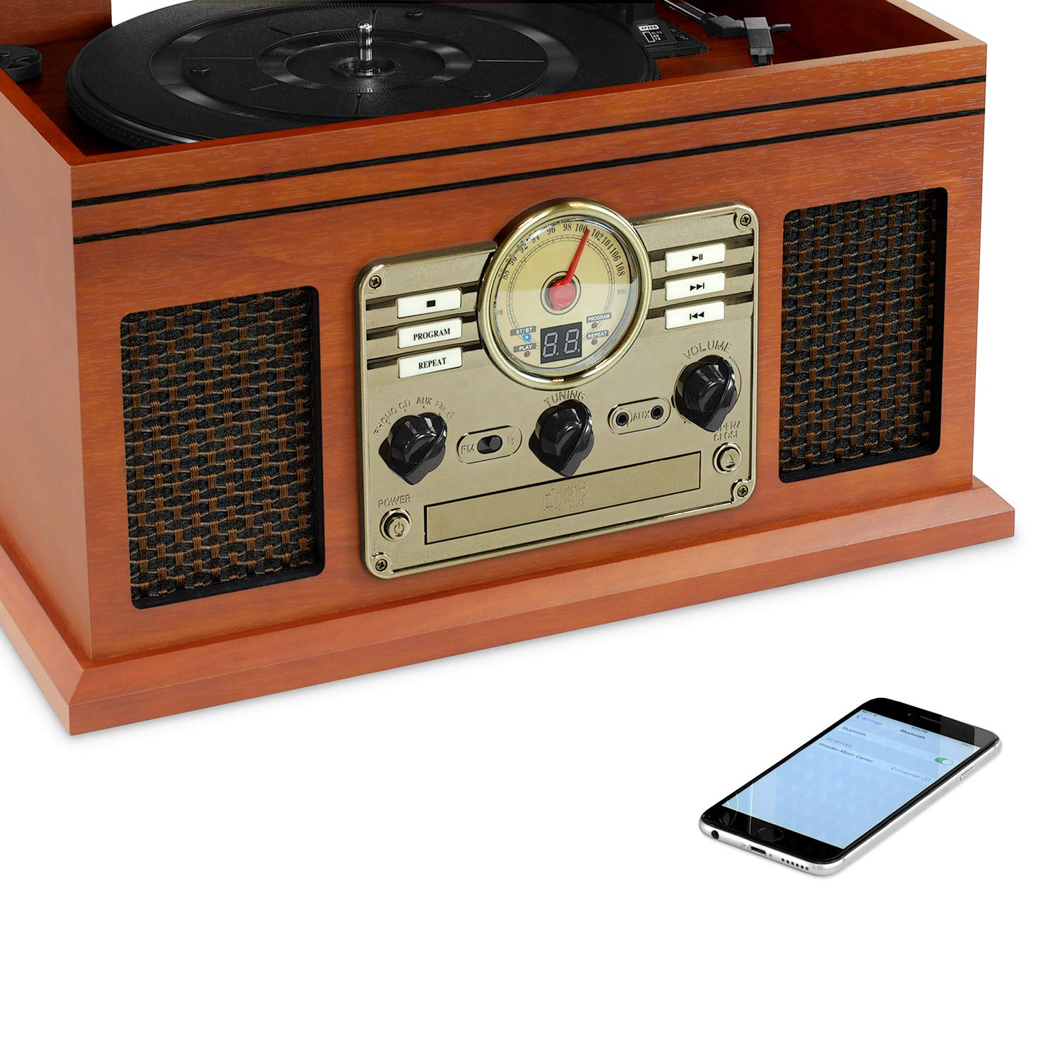 Foto 5 pulgar | Tocadiscos Victrola Nostalgic 7 En 1 Bluetooth Caoba - Venta Internacional.