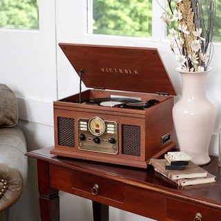 Foto 6 | Tocadiscos Victrola Nostalgic 7 En 1 Bluetooth Caoba - Venta Internacional.
