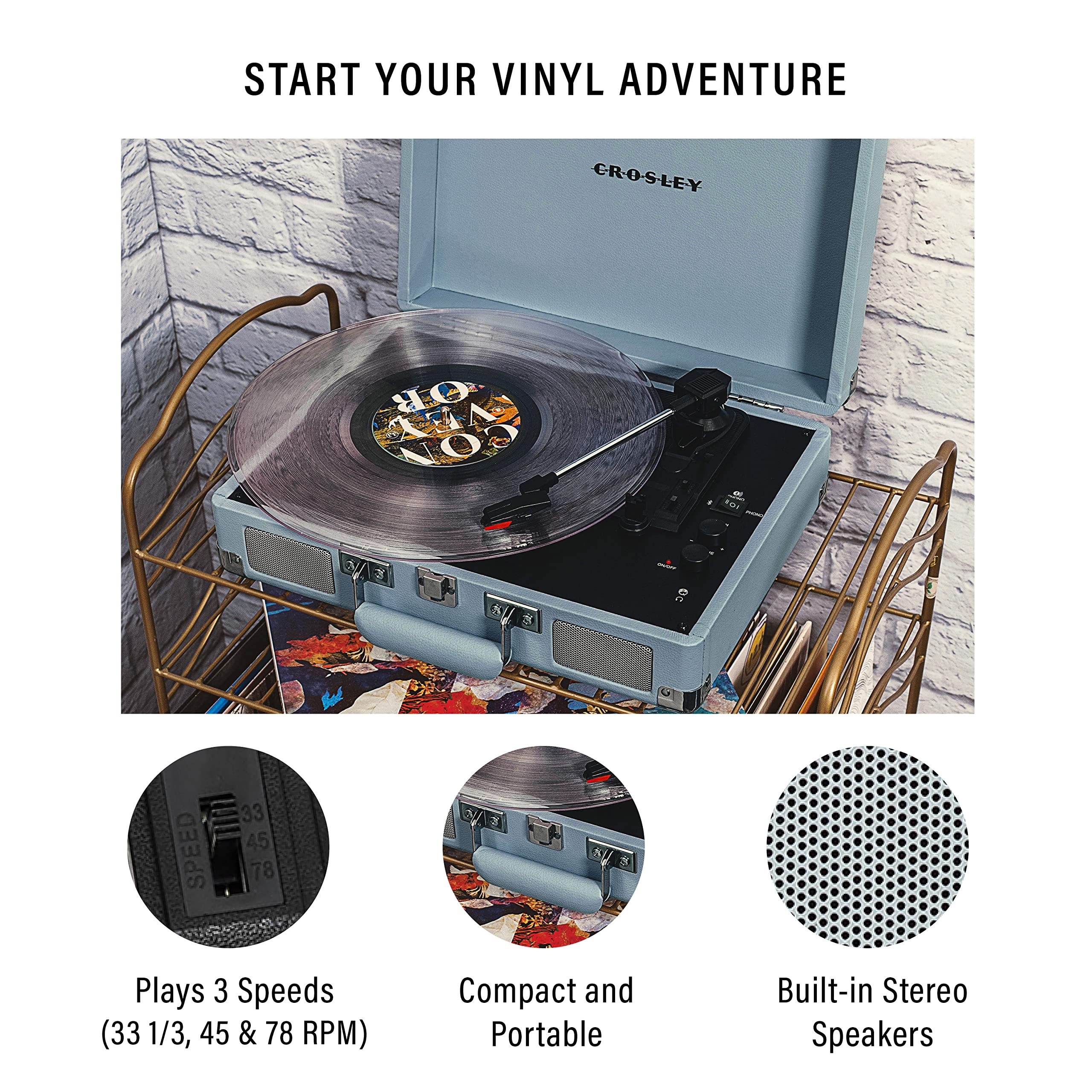 Foto 3 pulgar | Tocadiscos De Vinilo Crosley Cr8005f-tn Cruiser - Venta Internacional.