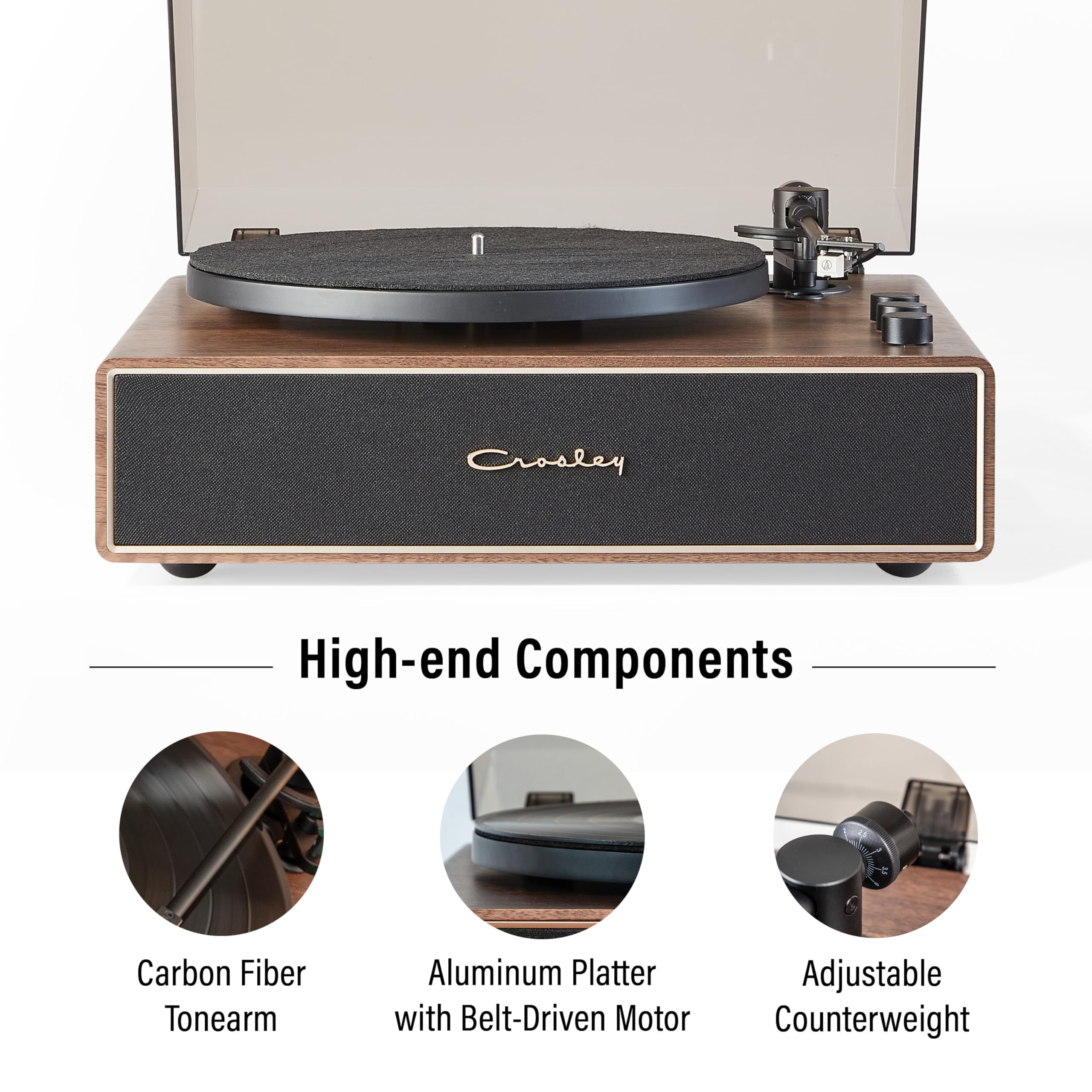 Foto 4 pulgar | Tocadiscos Crosley Cr6046a-wagl Stave Bluetooth Walnut - Venta Internacional.