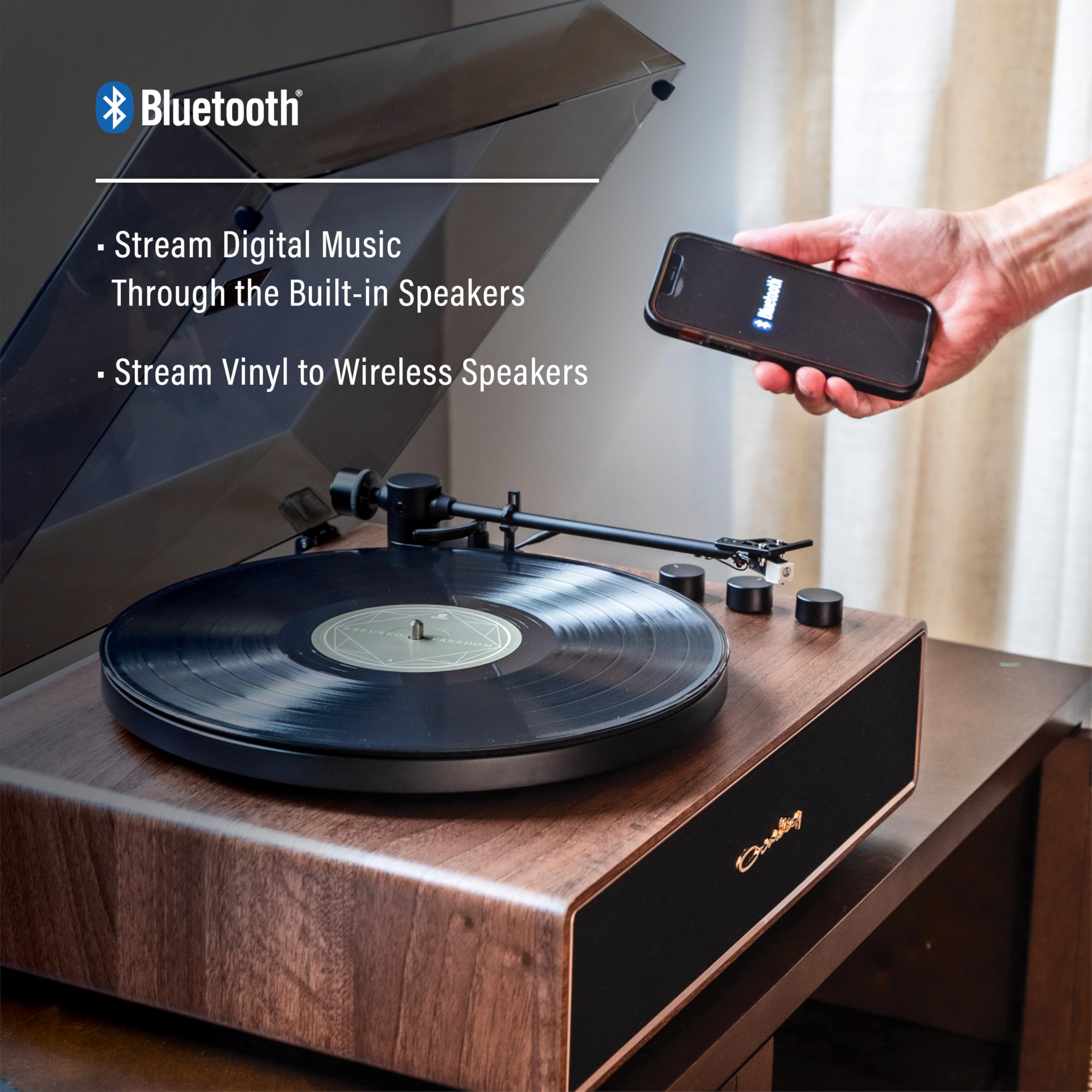 Foto 7 | Tocadiscos Crosley Cr6046a-wagl Stave Bluetooth Walnut - Venta Internacional.
