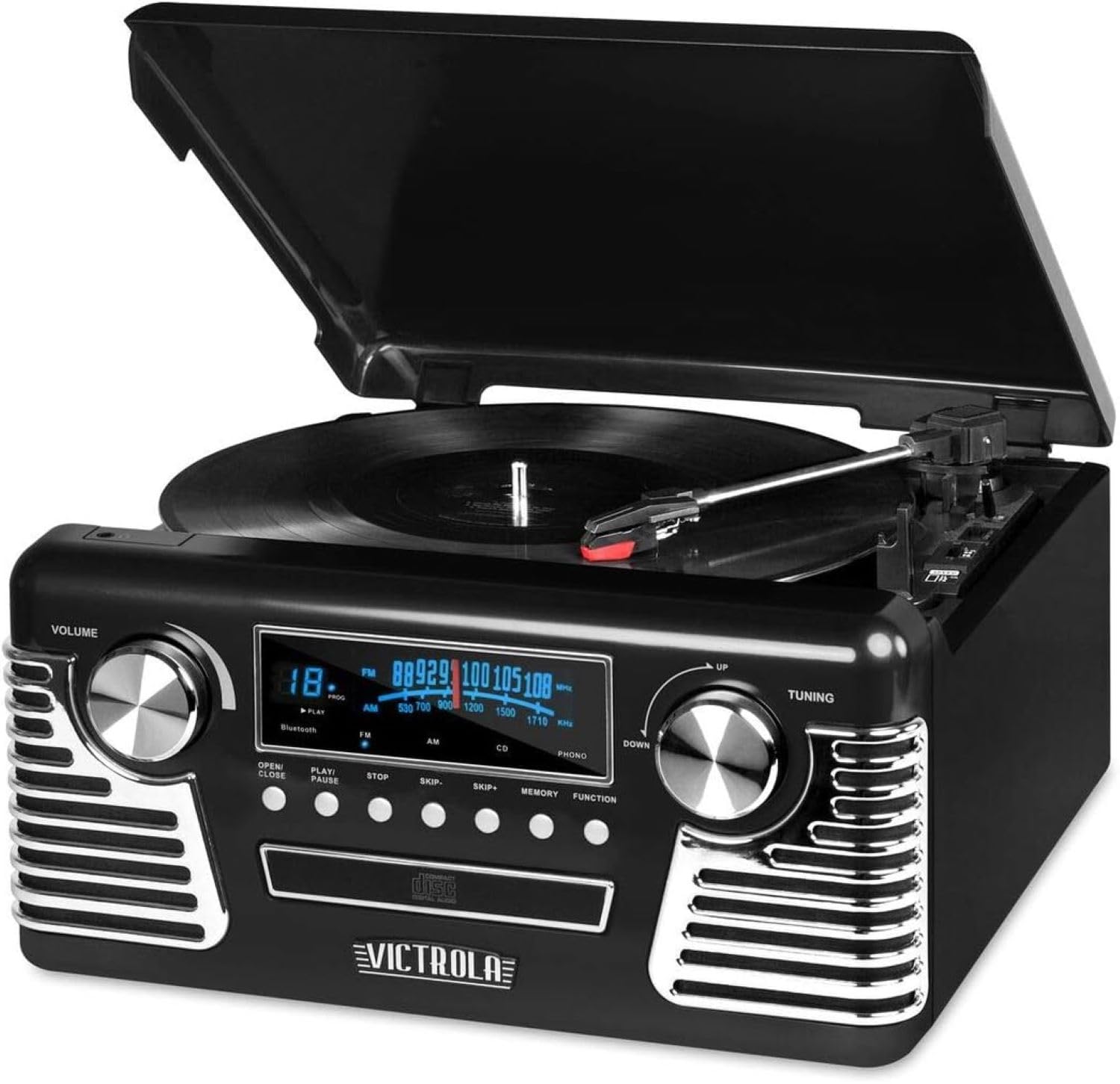 Foto 2 pulgar | Tocadiscos Bluetooth Victrola 50's Retro Con Altavoces Negro - Venta Internacional.